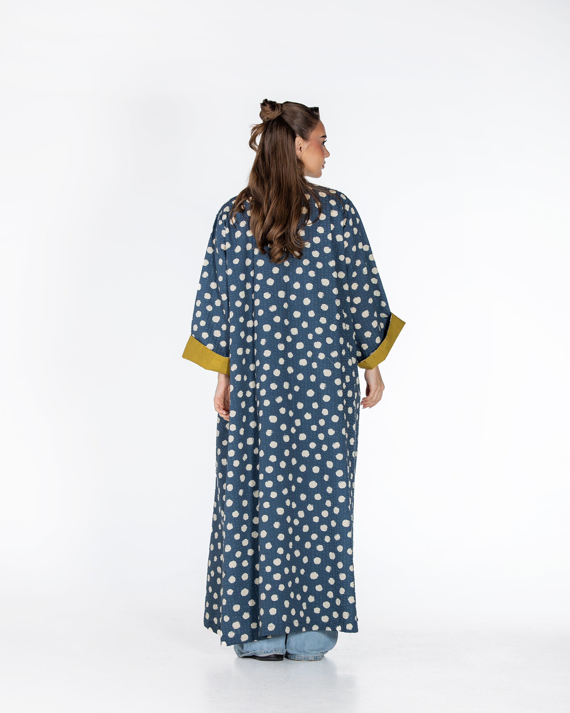 Confetti - Polka Dot Crinkle  Abaya