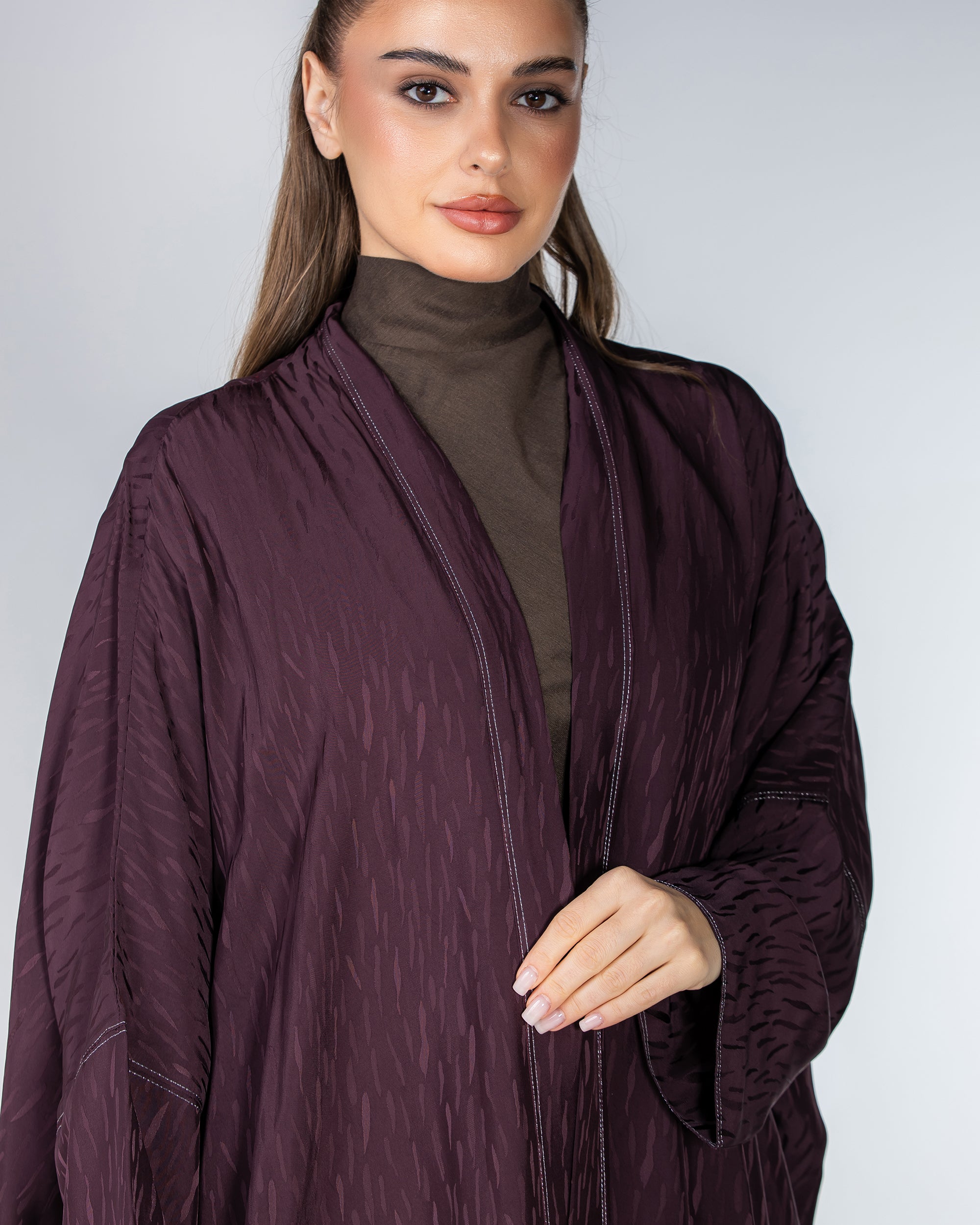 Copper 2.0 – Woven Viscose Linen Bisht Abaya