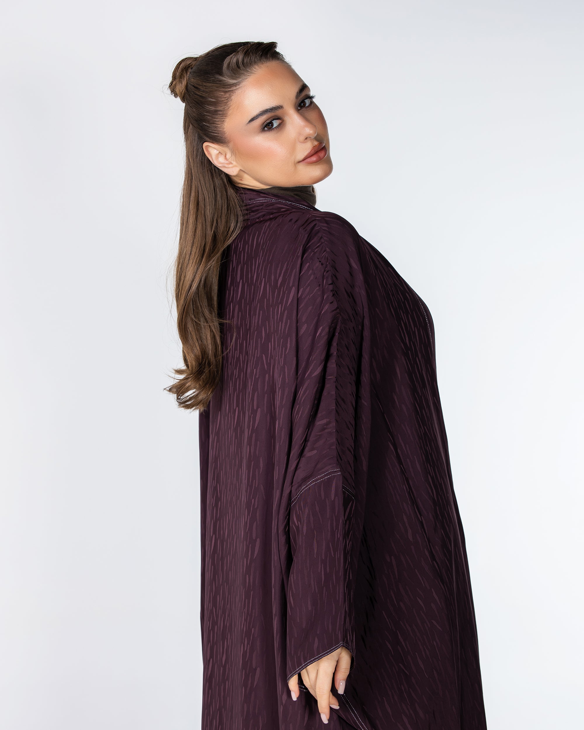 Copper 2.0 – Woven Viscose Linen Bisht Abaya