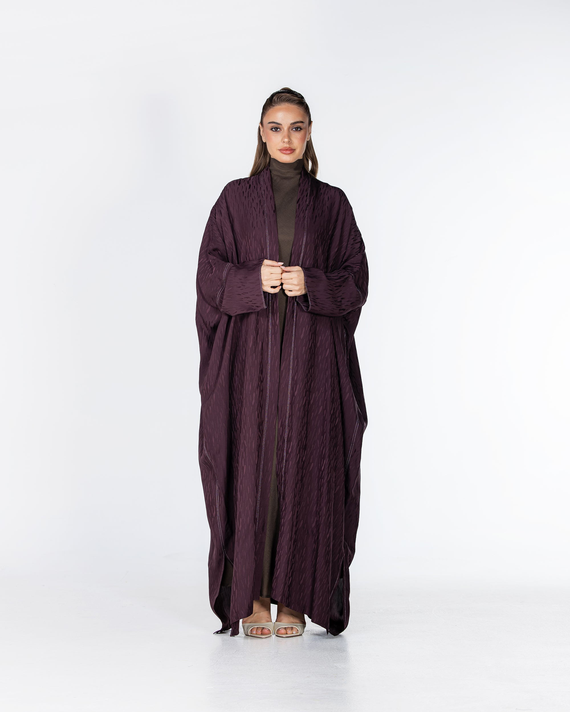 Copper 2.0 – Woven Viscose Linen Bisht Abaya