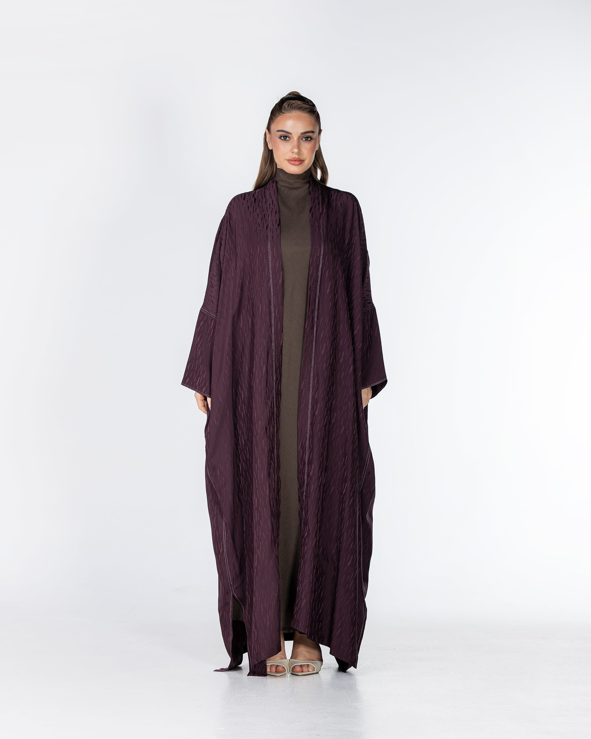 Copper 2.0 – Woven Viscose Linen Bisht Abaya