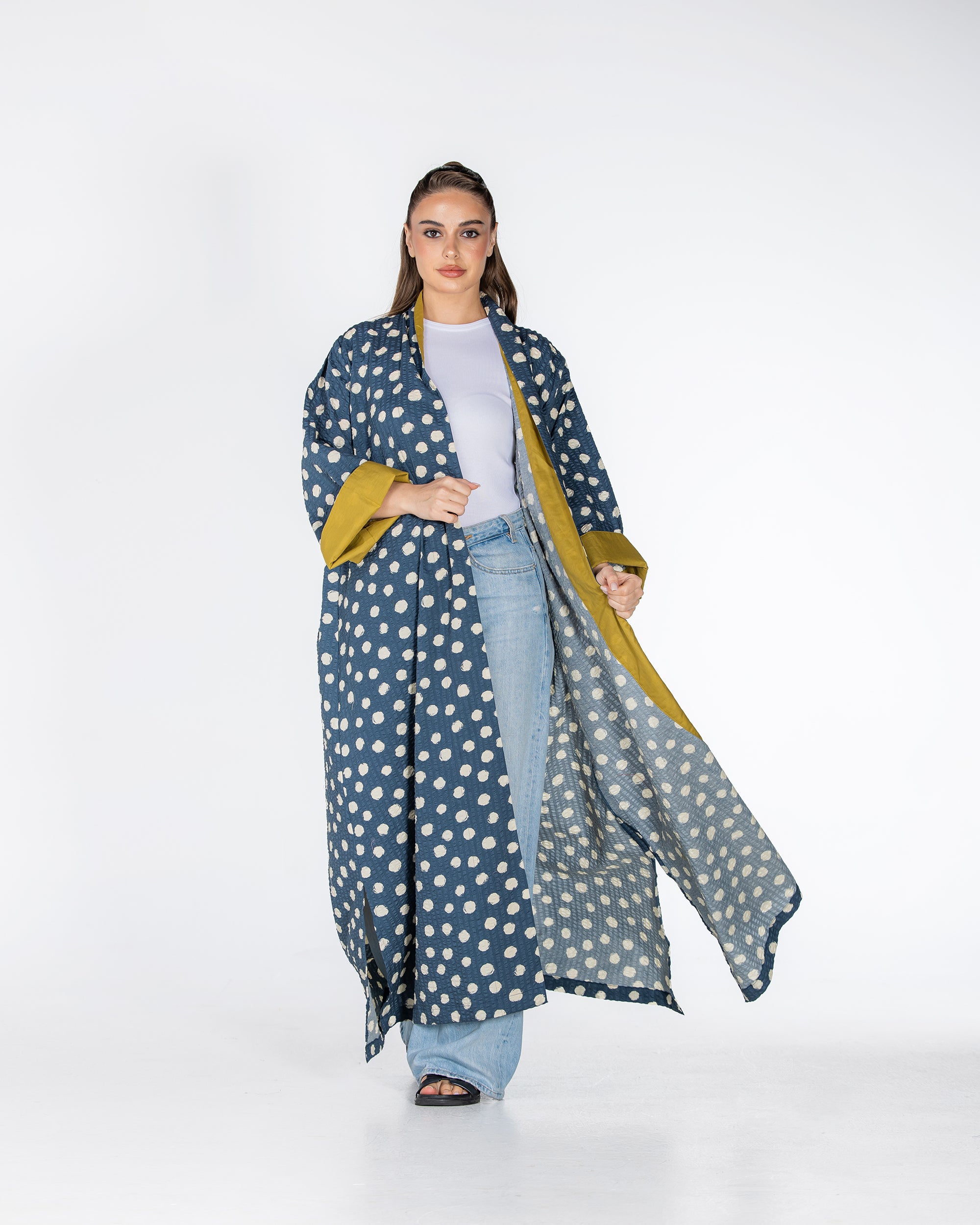 Confetti - Polka Dot Crinkle  Abaya