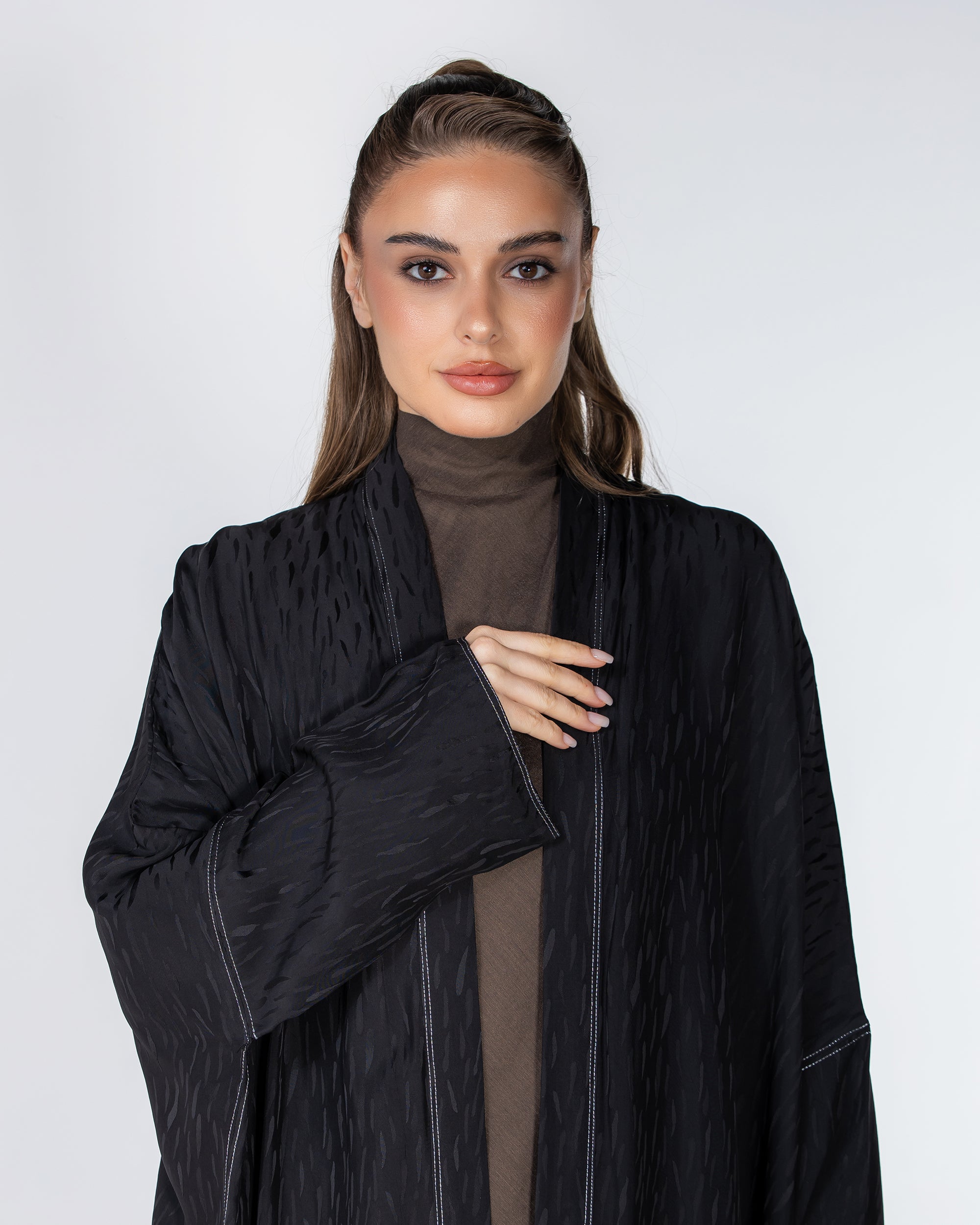 Copper 2.0 – Woven Viscose Linen Bisht Abaya