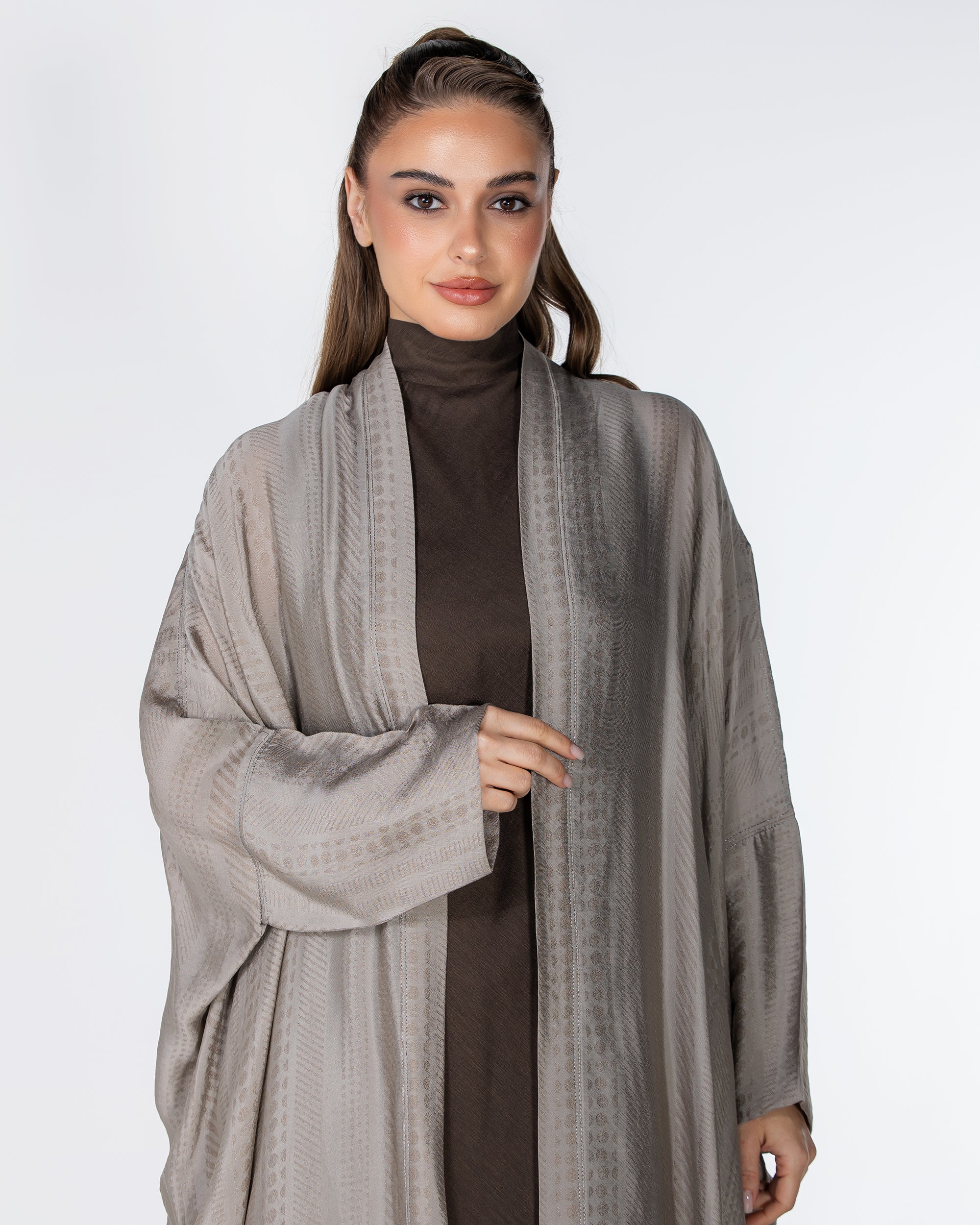 Copper 2.0 – Woven Viscose Linen Bisht Abaya