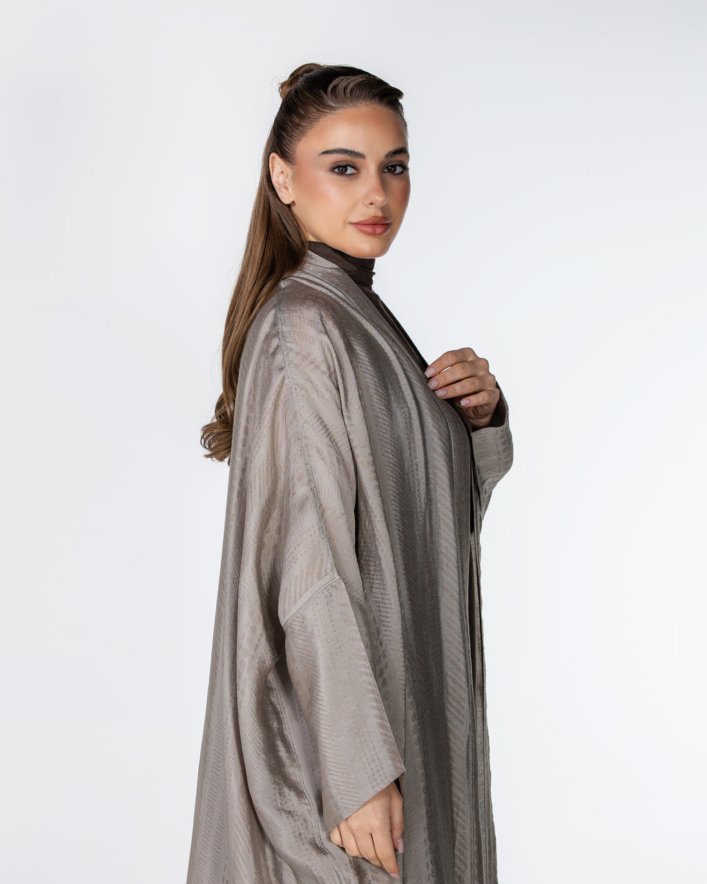 Copper 2.0 – Woven Viscose Linen Bisht Abaya
