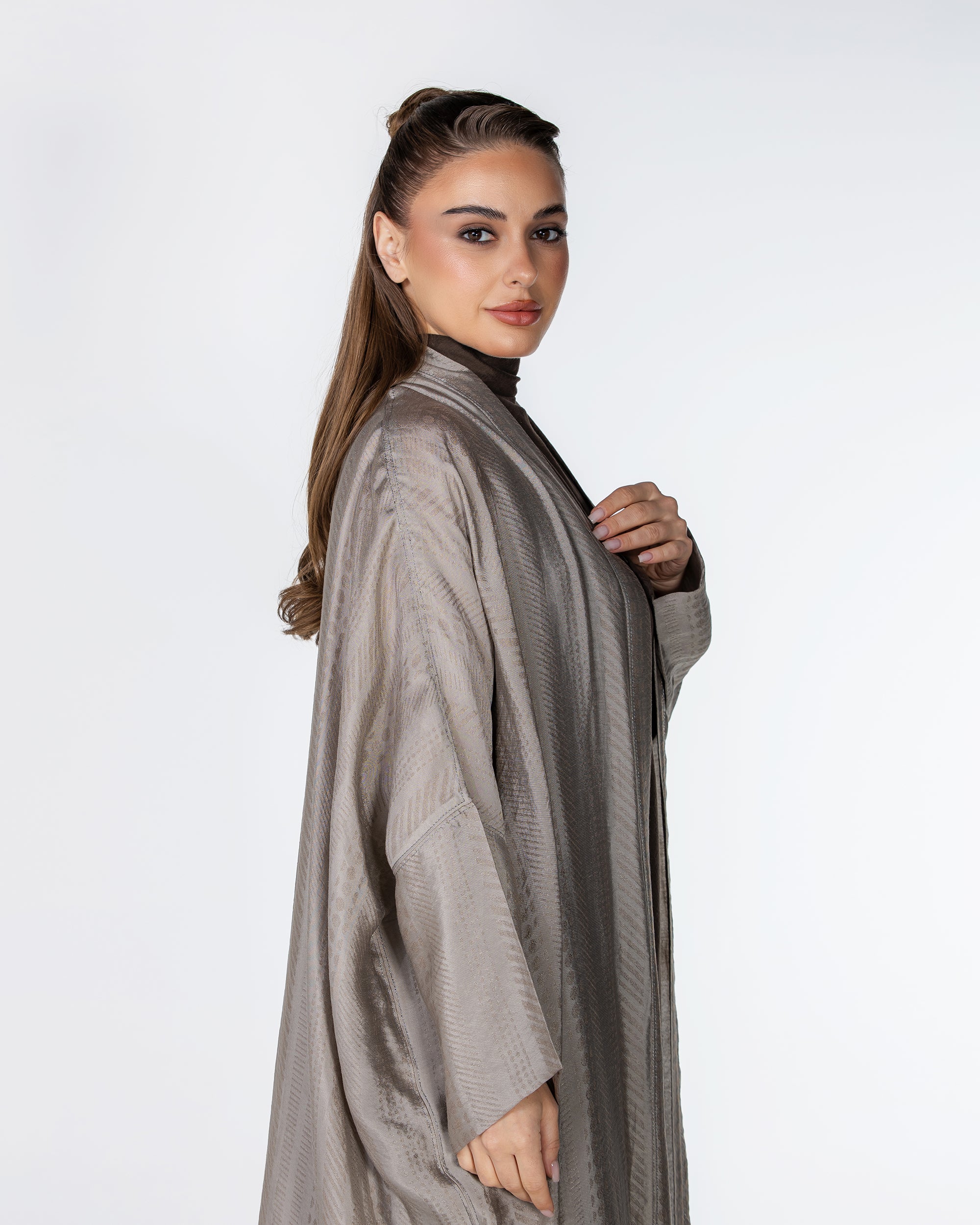 Copper 2.0 – Woven Viscose Linen Bisht Abaya