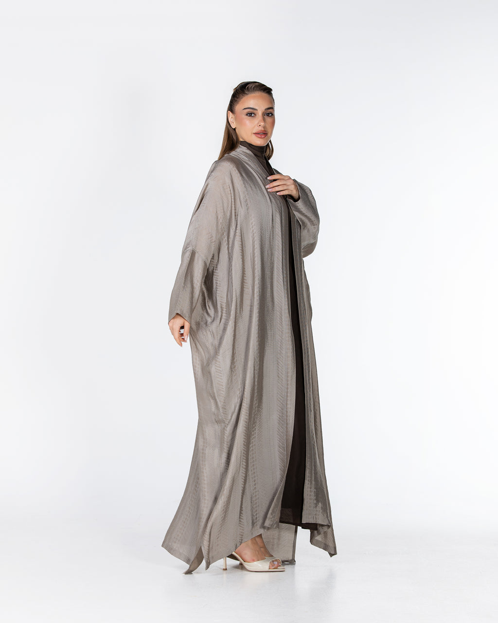 Copper 2.0 – Woven Viscose Linen Bisht Abaya
