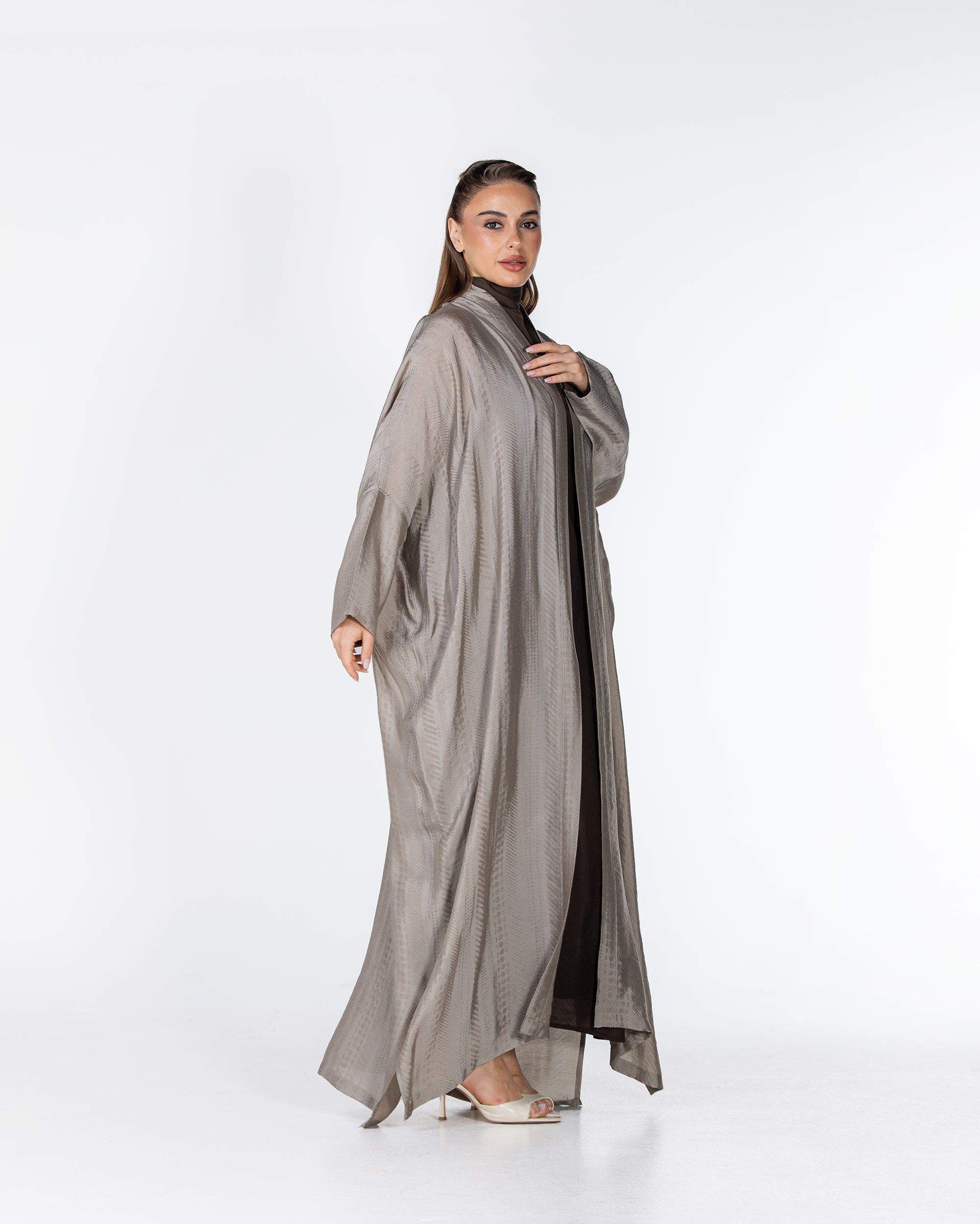 Copper 2.0 – Woven Viscose Linen Bisht Abaya