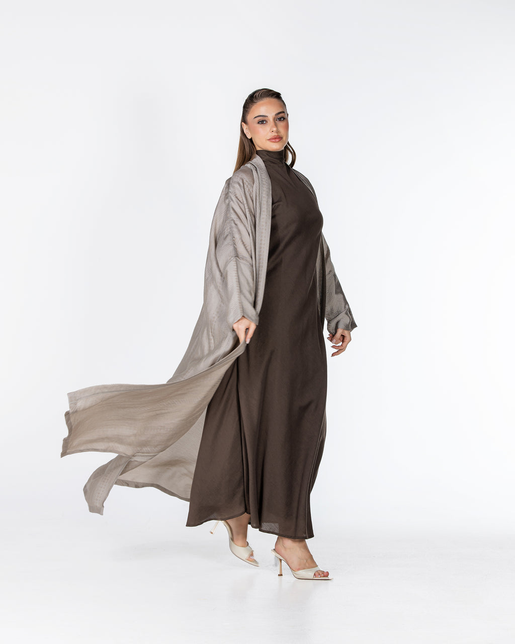 Copper 2.0 – Woven Viscose Linen Bisht Abaya