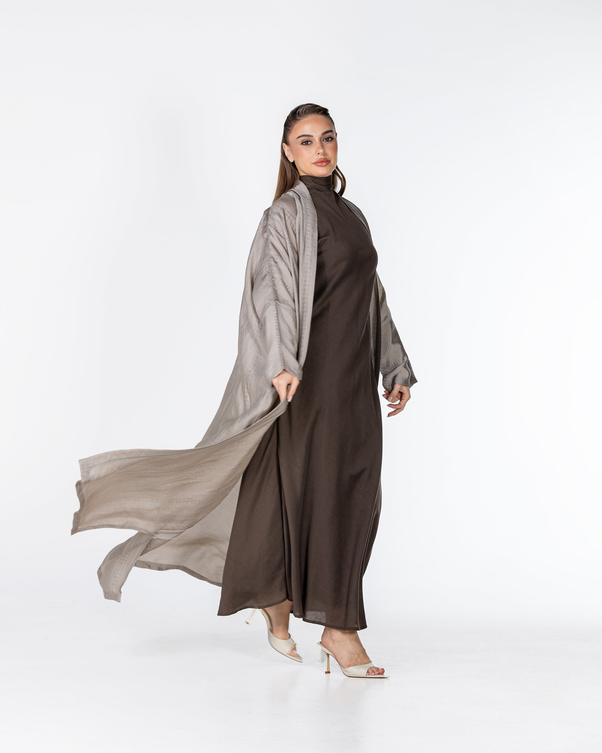 Copper 2.0 – Woven Viscose Linen Bisht Abaya