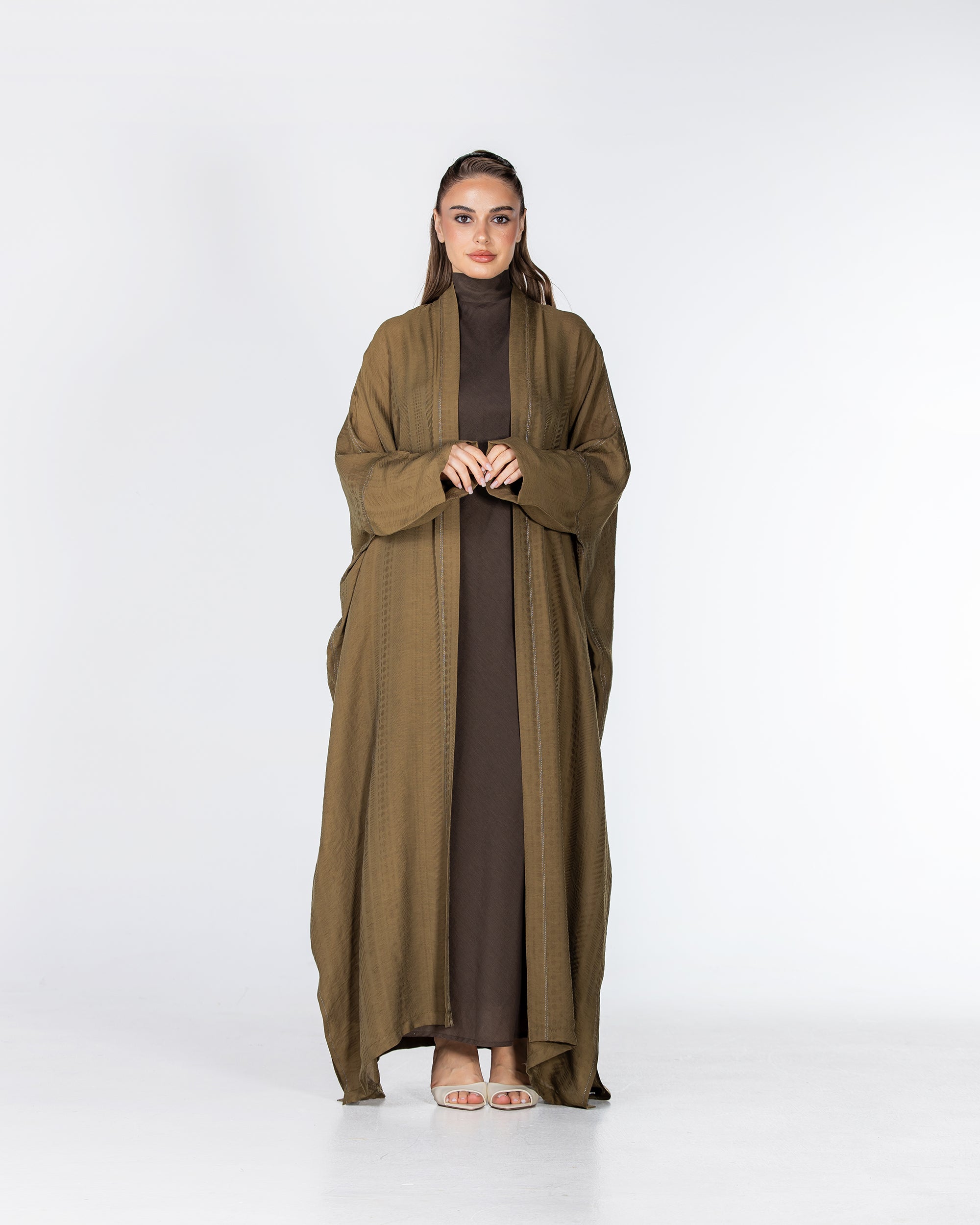 Copper 2.0 – Woven Viscose Linen Bisht Abaya