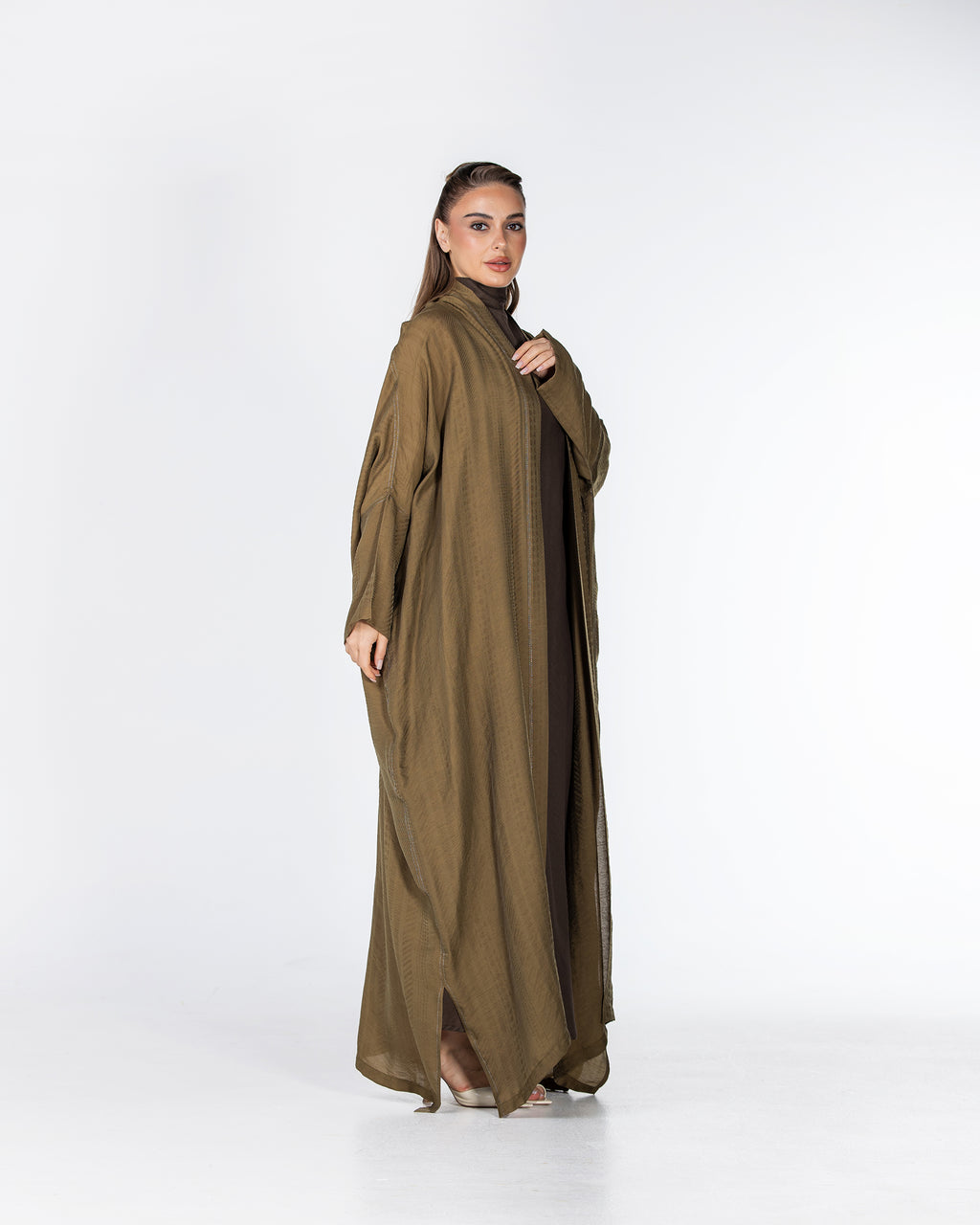Copper 2.0 – Woven Viscose Linen Bisht Abaya