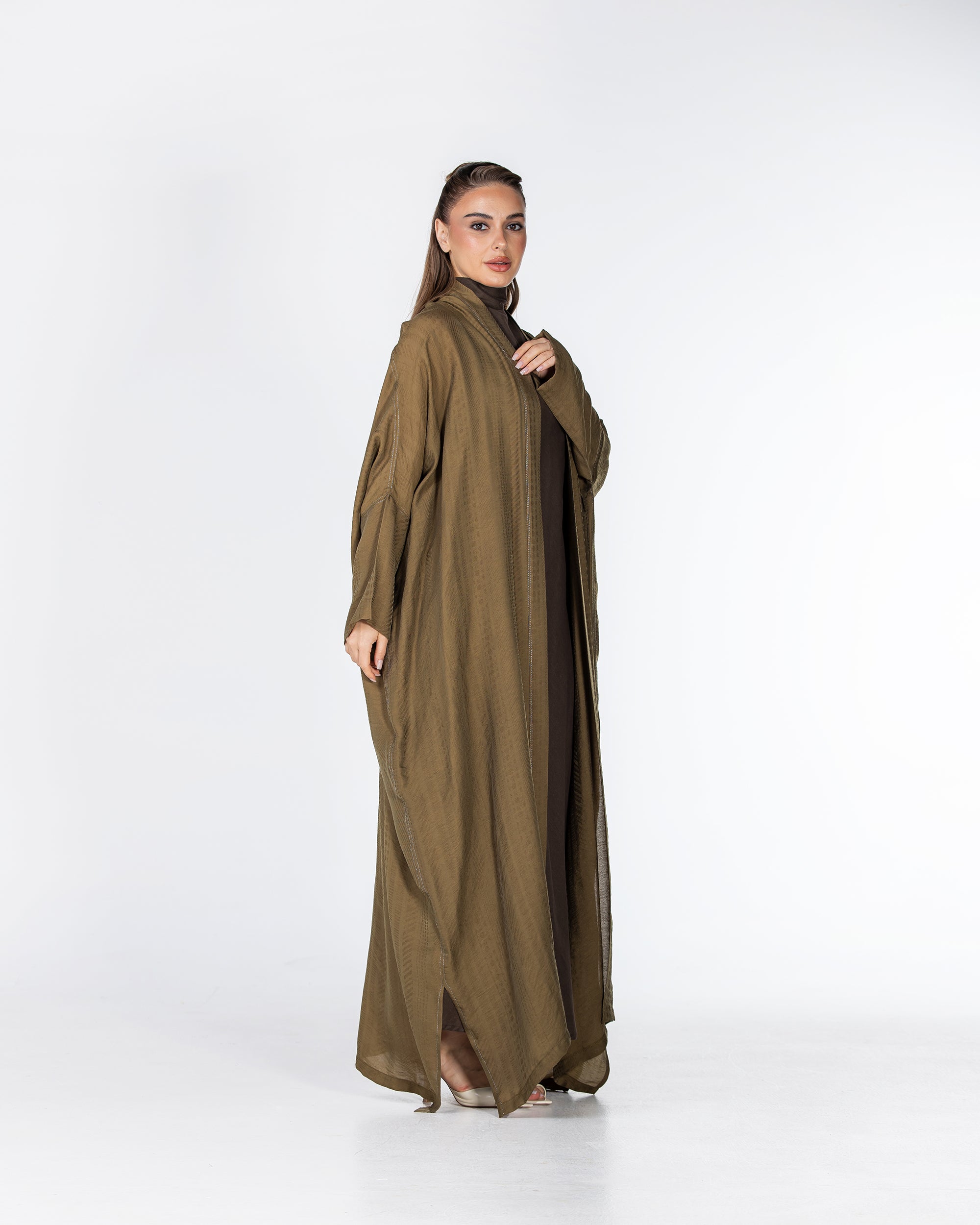 Copper 2.0 – Woven Viscose Linen Bisht Abaya