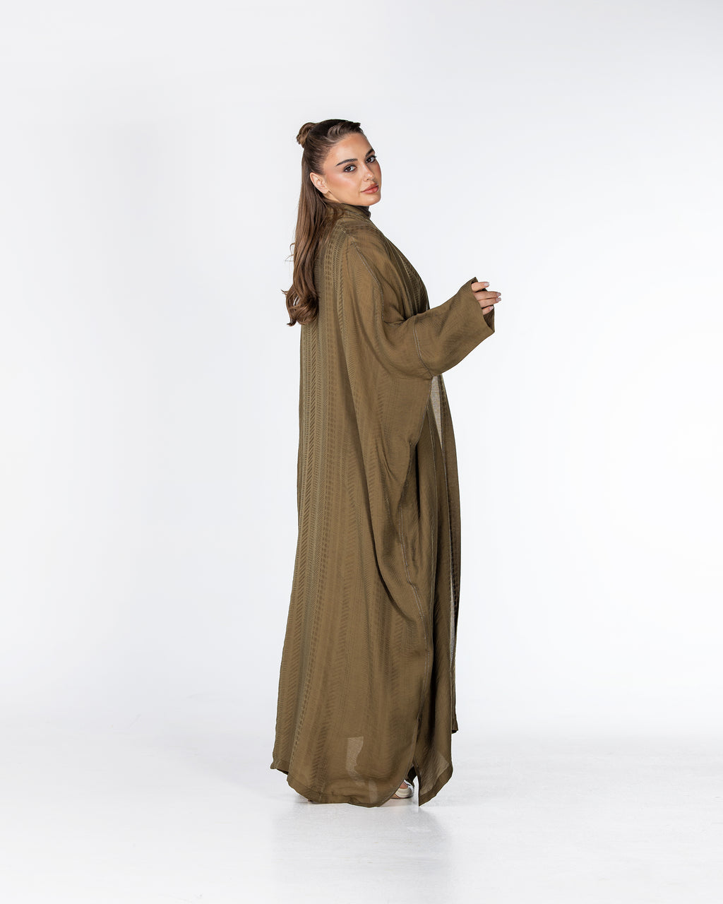 Copper 2.0 – Woven Viscose Linen Bisht Abaya