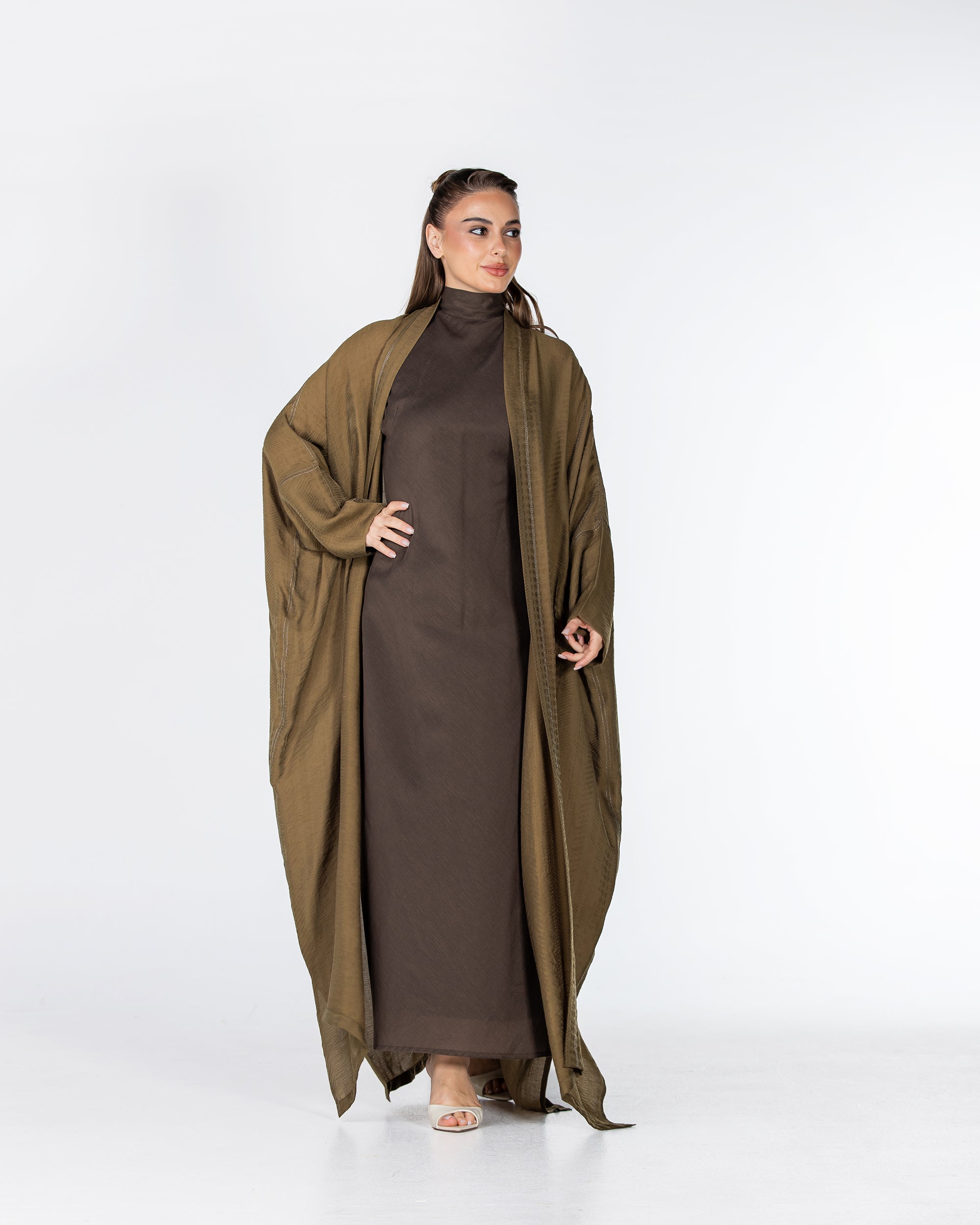 Copper 2.0 – Woven Viscose Linen Bisht Abaya