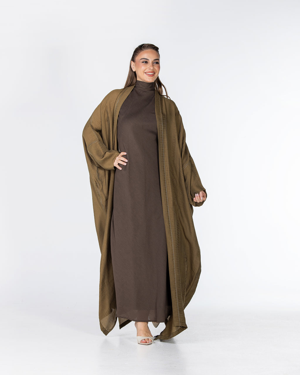 Copper 2.0 – Woven Viscose Linen Bisht Abaya