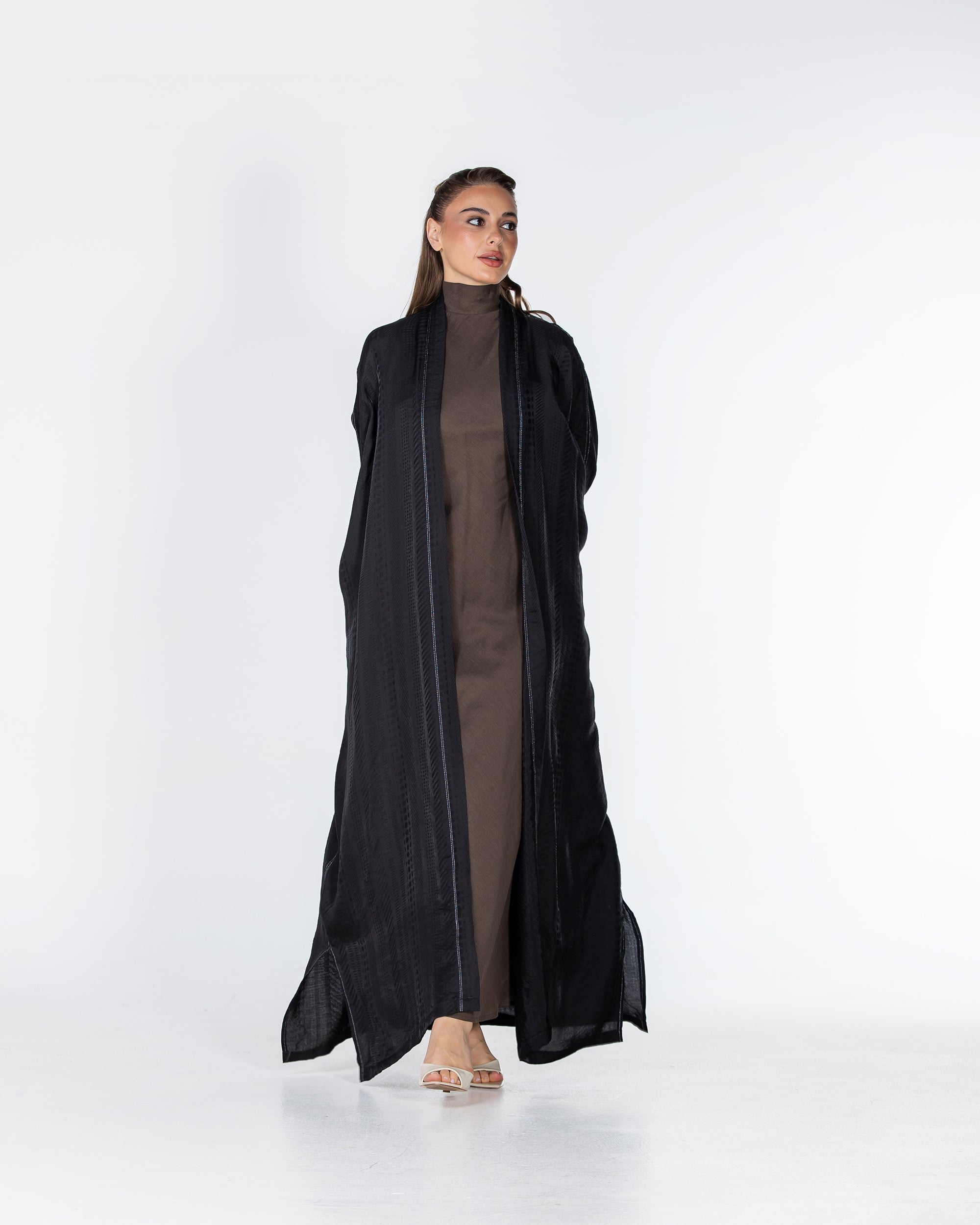 Copper 2.0 – Woven Viscose Linen Bisht Abaya
