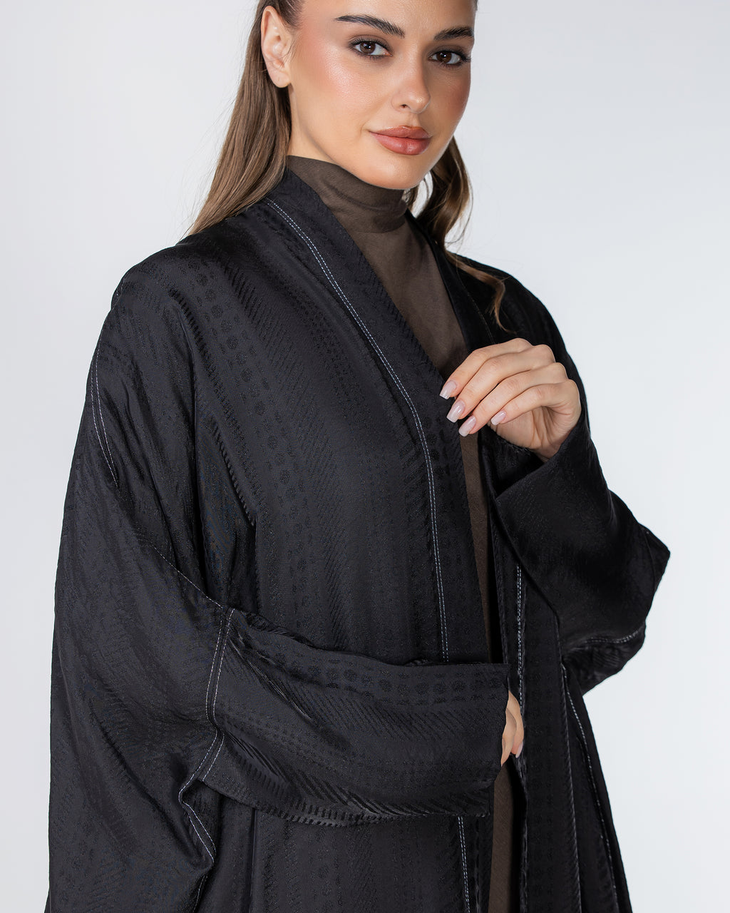 Copper 2.0 – Woven Viscose Linen Bisht Abaya