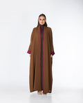Cherry – Crinkle Crepe Bisht Abaya