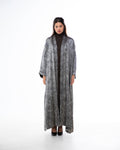 Brass 2.0 – Printed Silk Blend Flared Abaya