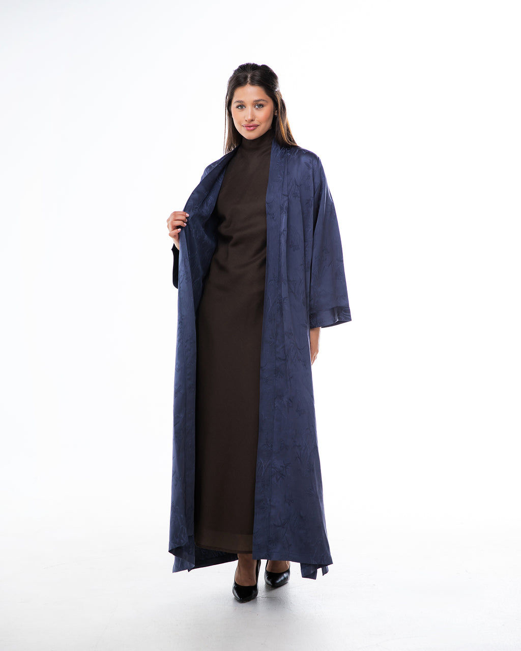 Brass Lux – Printed Silk Viscose Abaya