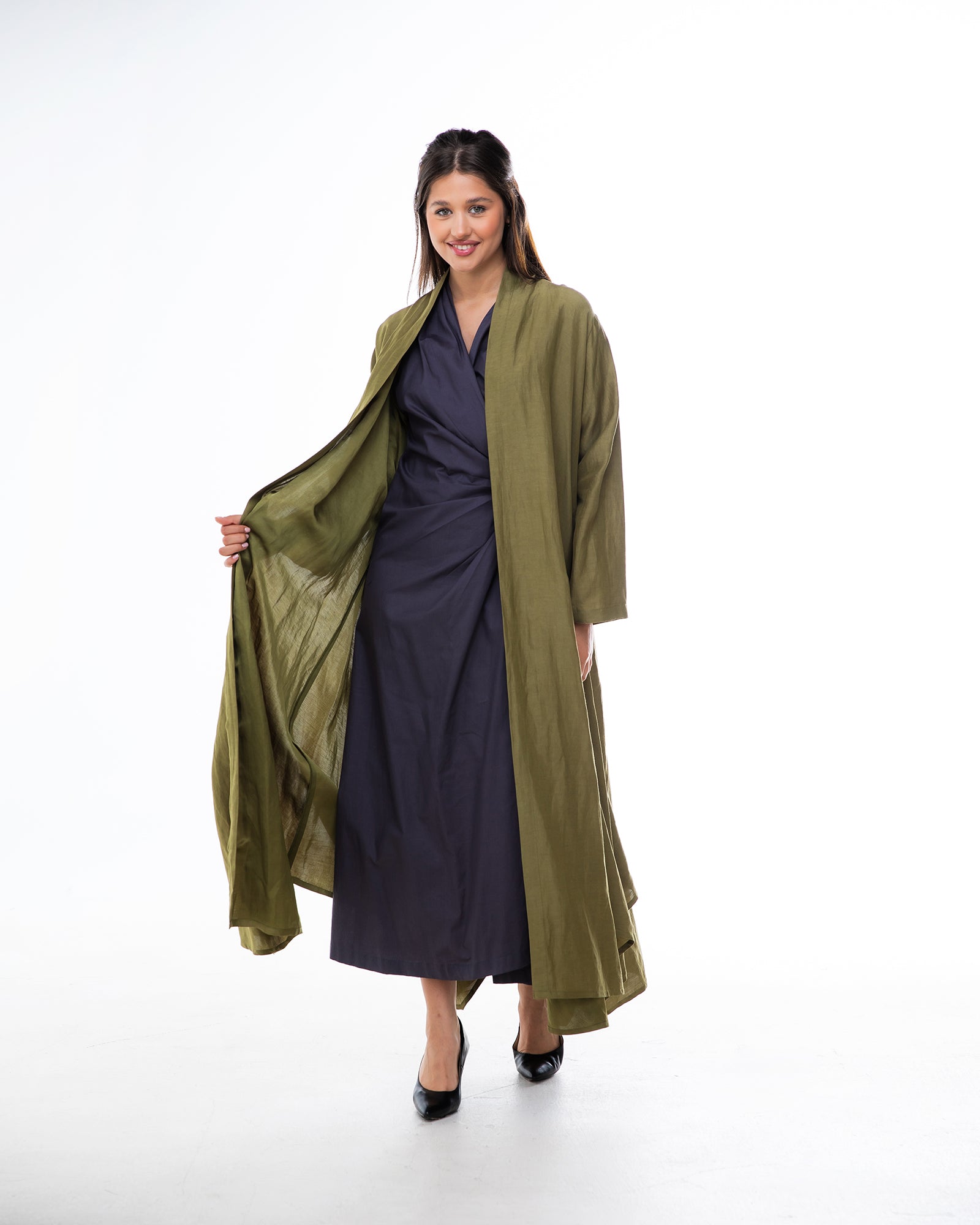 Sylvia Lux – Asymmetrical Linen Abaya