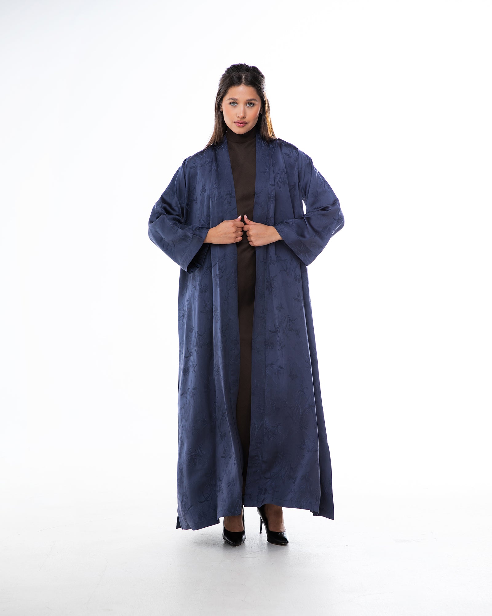 Brass Lux – Printed Silk Viscose Abaya
