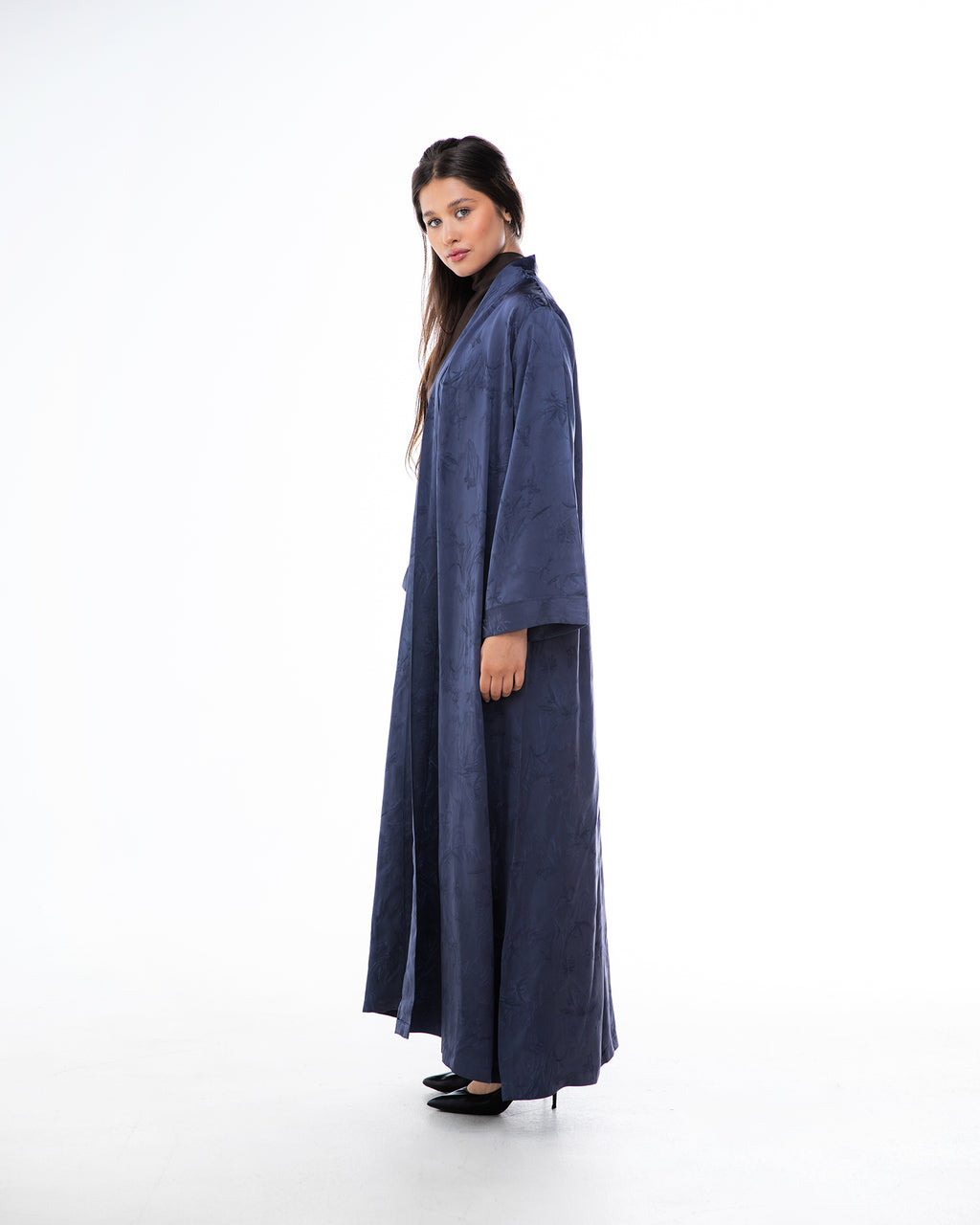 Brass Lux – Printed Silk Viscose Abaya