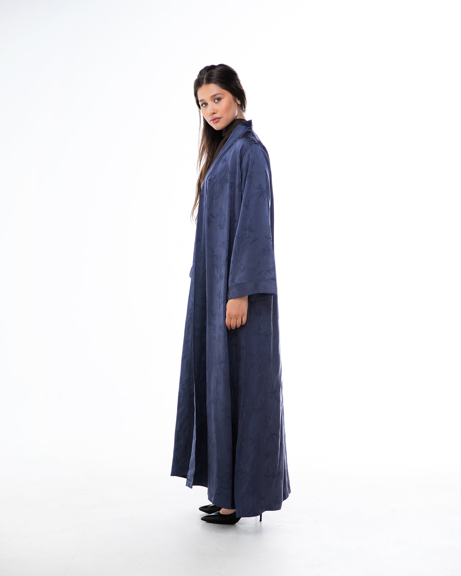 Brass Lux – Printed Silk Viscose Abaya