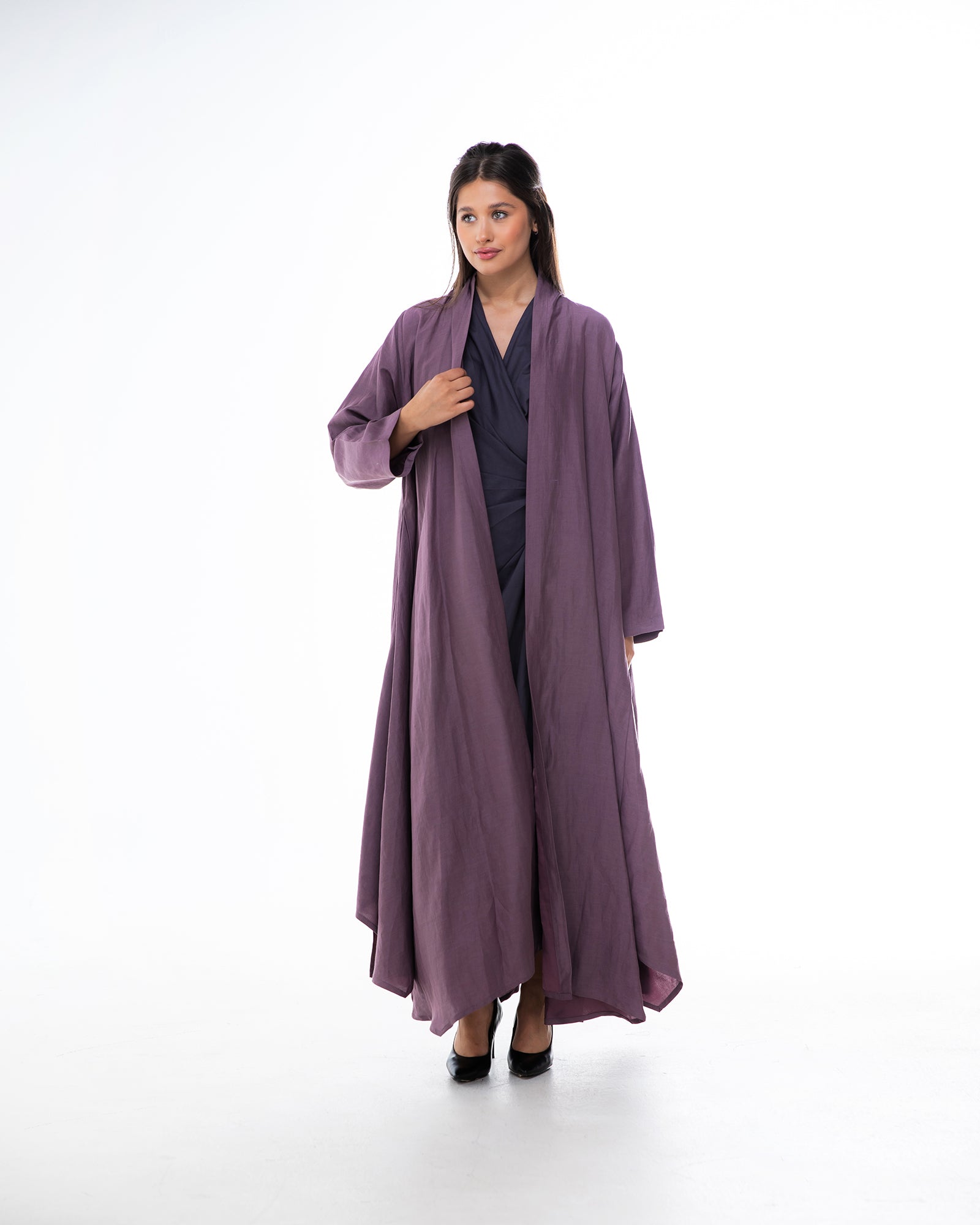 Sylvia Lux – Asymmetrical Linen Abaya