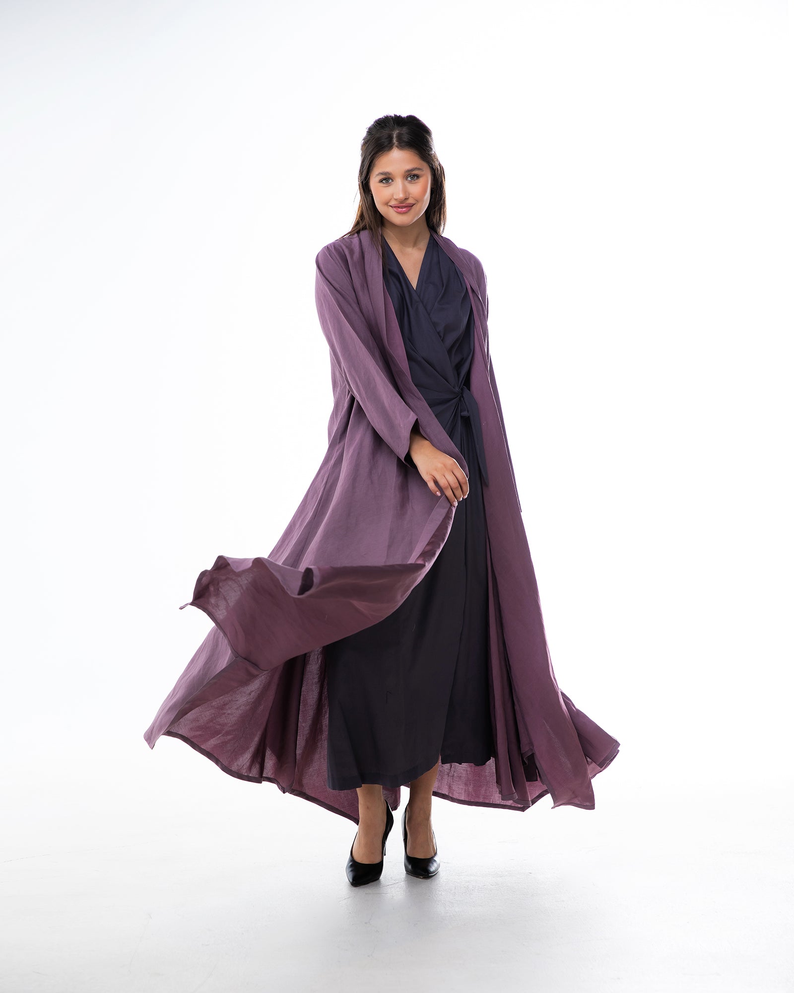 Sylvia Lux – Asymmetrical Linen Abaya