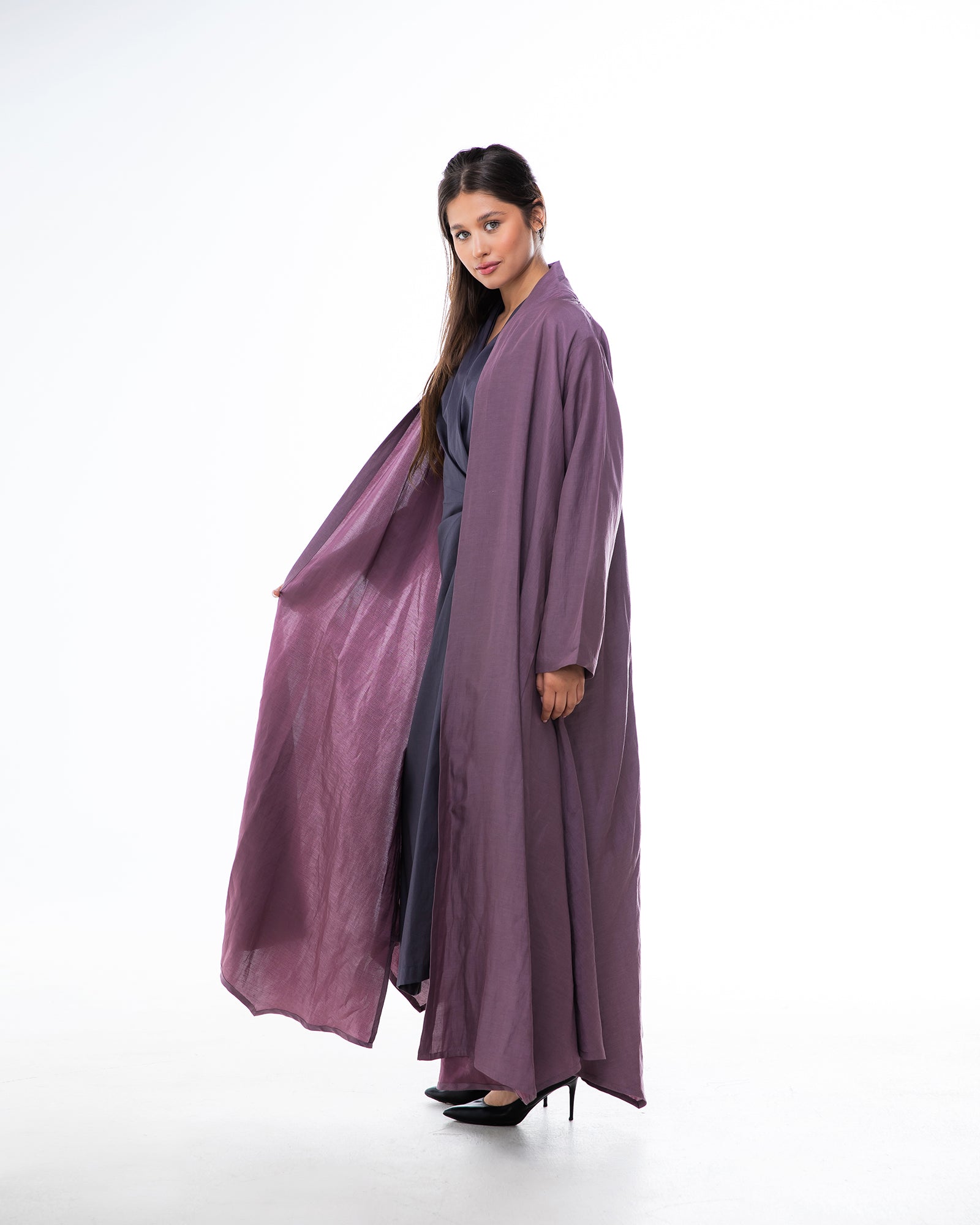 Sylvia Lux – Asymmetrical Linen Abaya