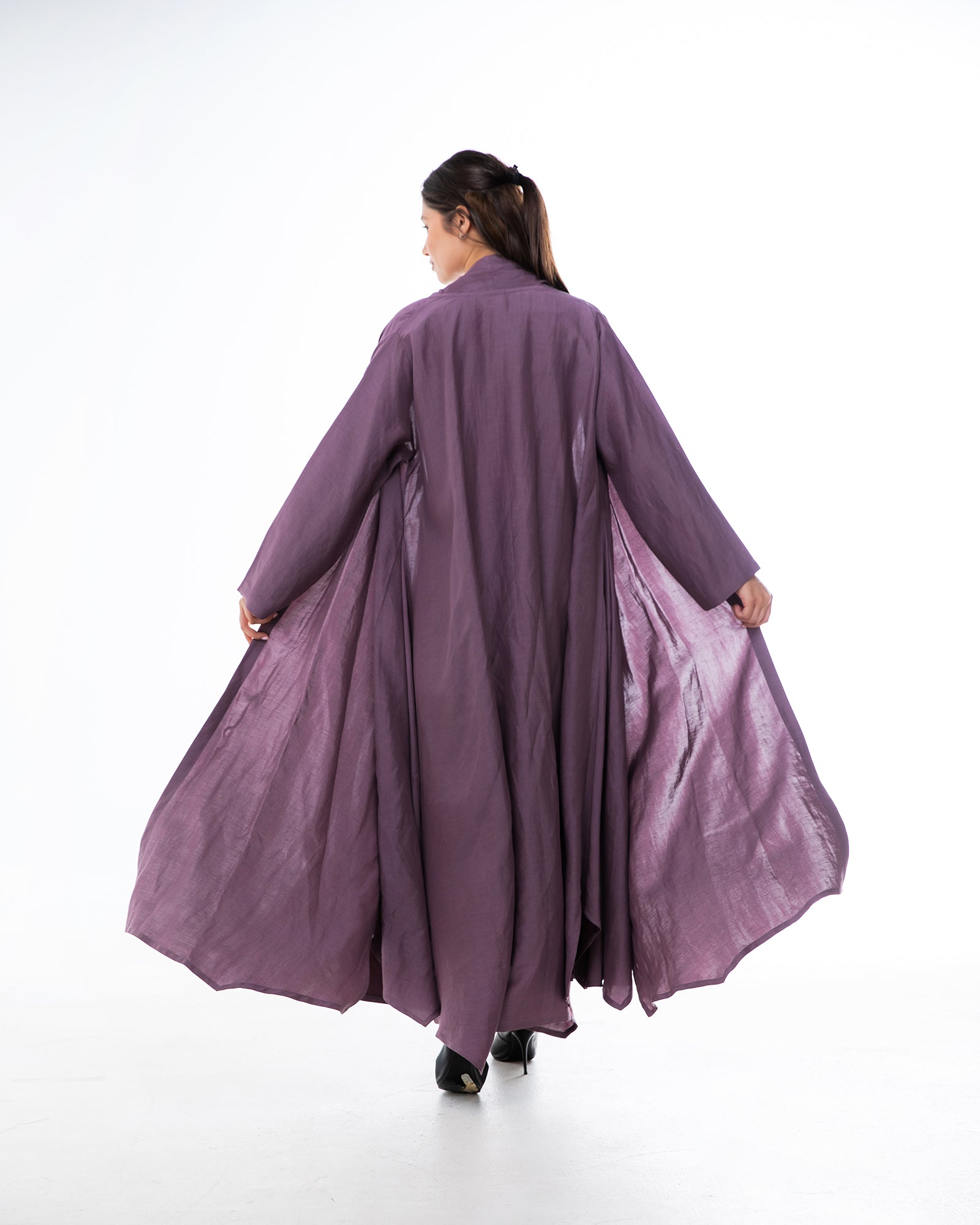 Sylvia Lux – Asymmetrical Linen Abaya
