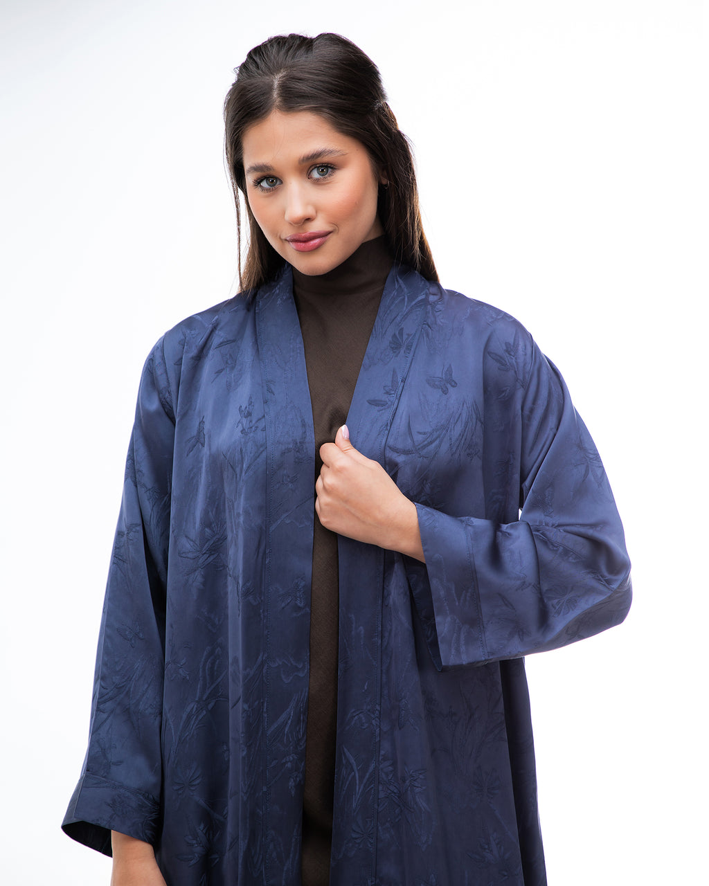 Brass Lux – Printed Silk Viscose Abaya