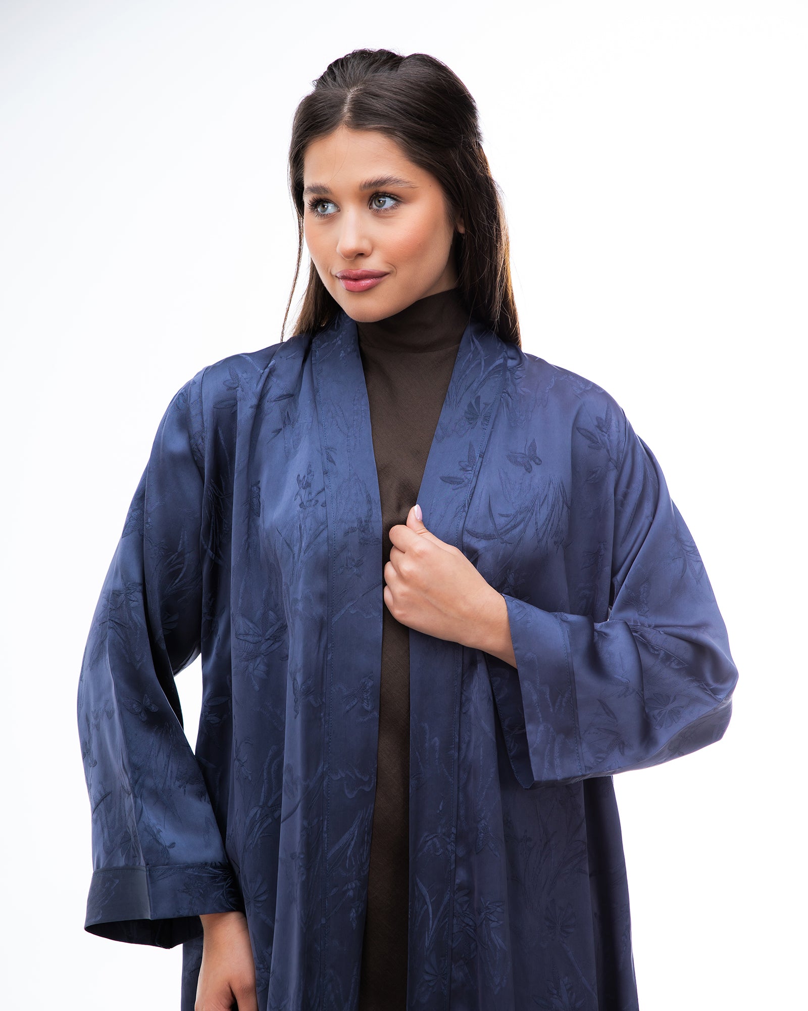 Brass Lux – Printed Silk Viscose Abaya