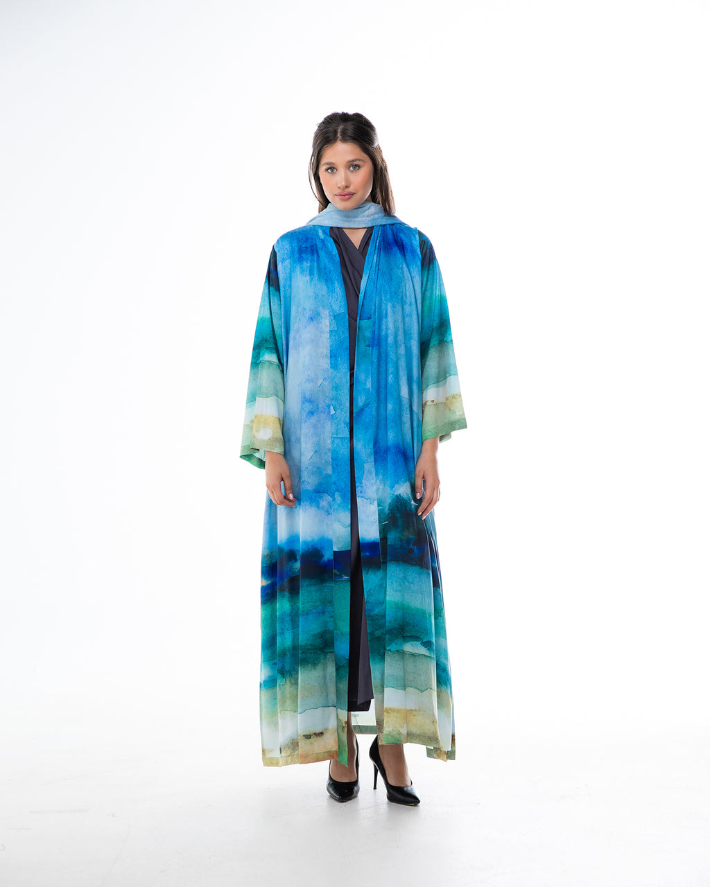 Canvas – Printed Satin Abaya
