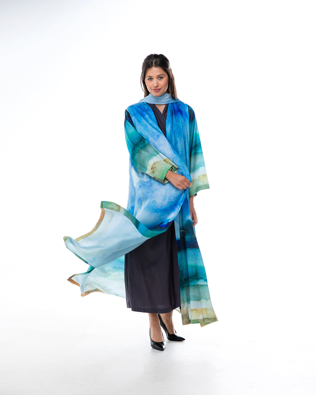 Canvas – Printed Satin Abaya