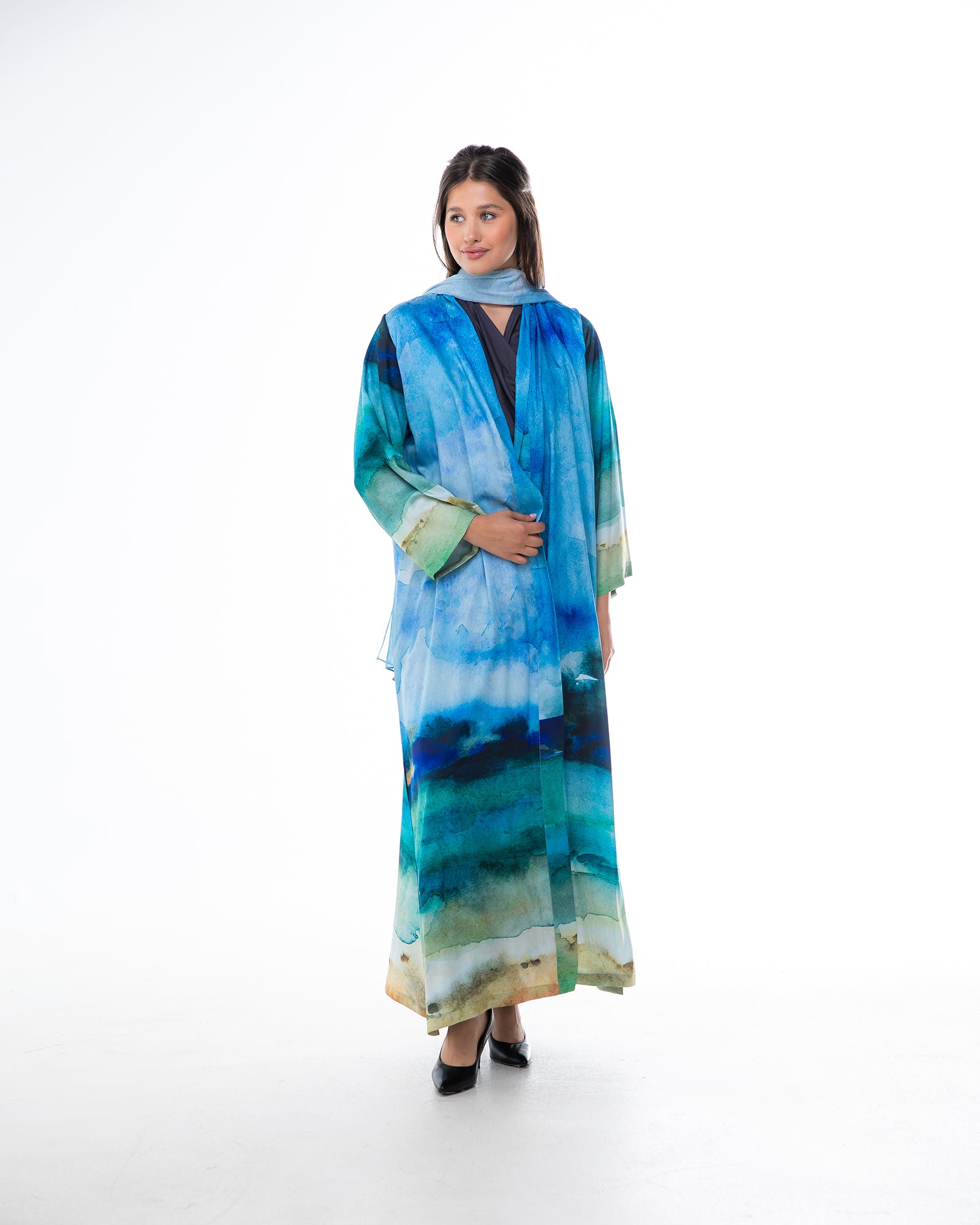 Canvas – Printed Satin Abaya