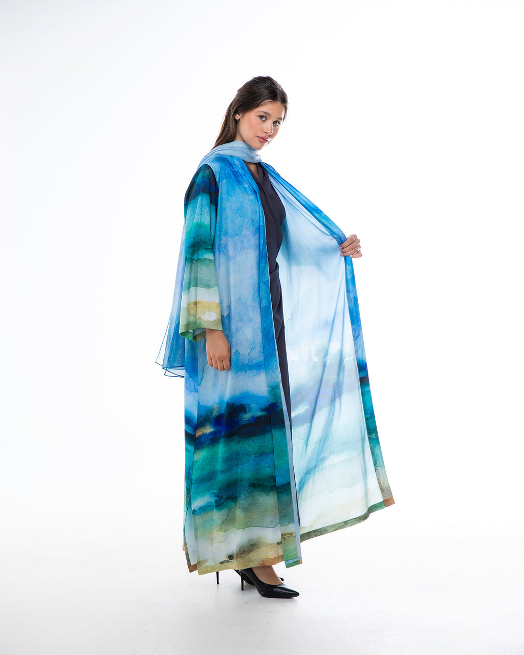 Canvas – Printed Satin Abaya