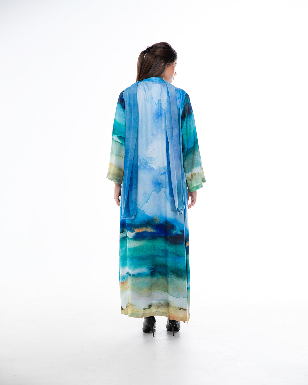 Canvas – Printed Satin Abaya
