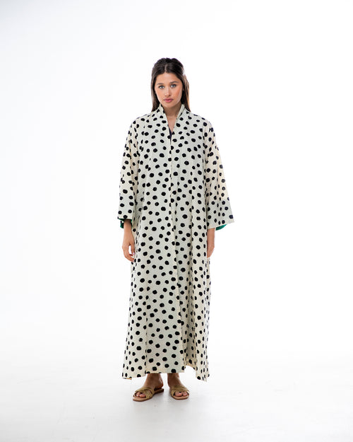 Confetti - Polka Dot Crinkle  Abaya