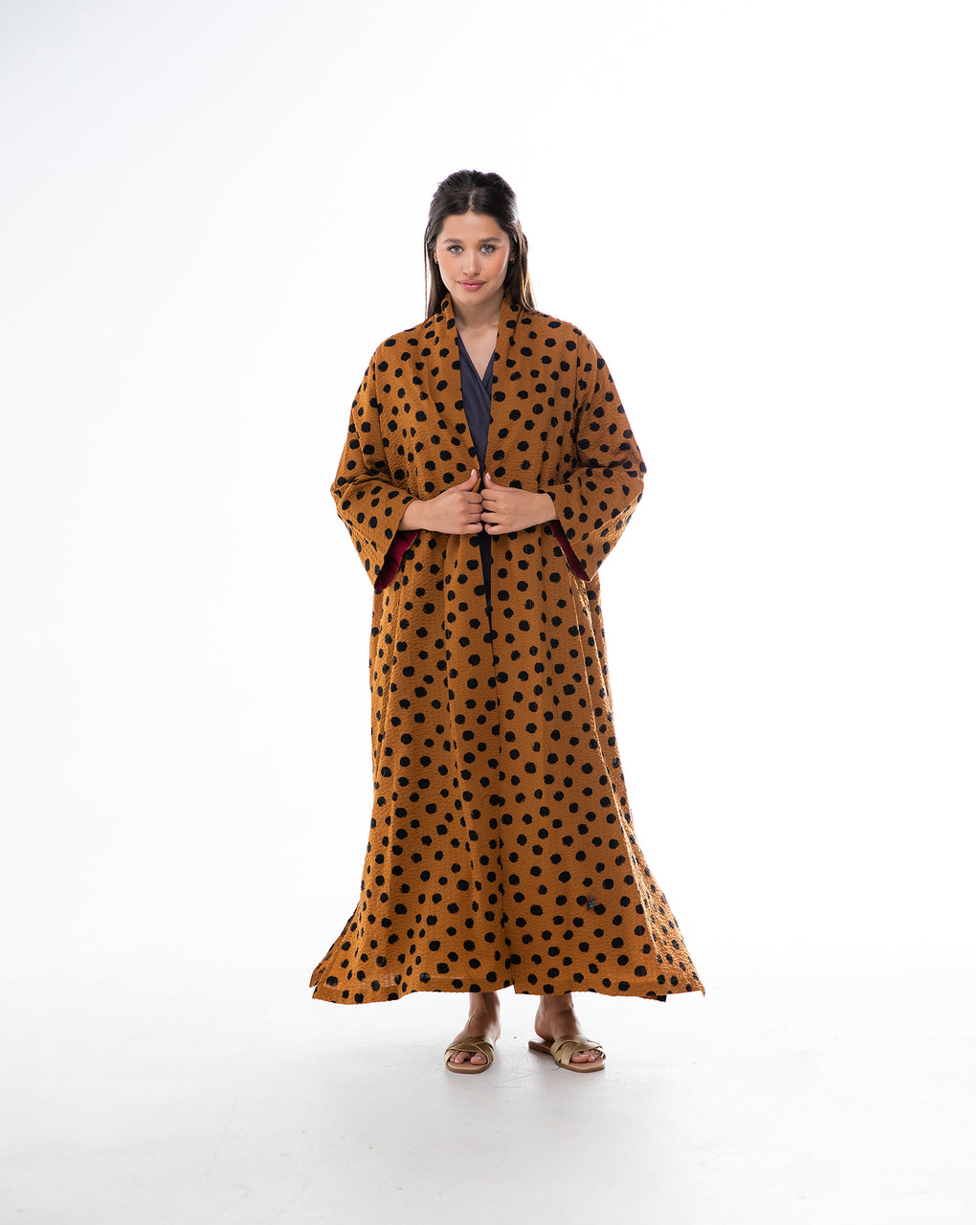 Confetti - Polka Dot Crinkle  Abaya