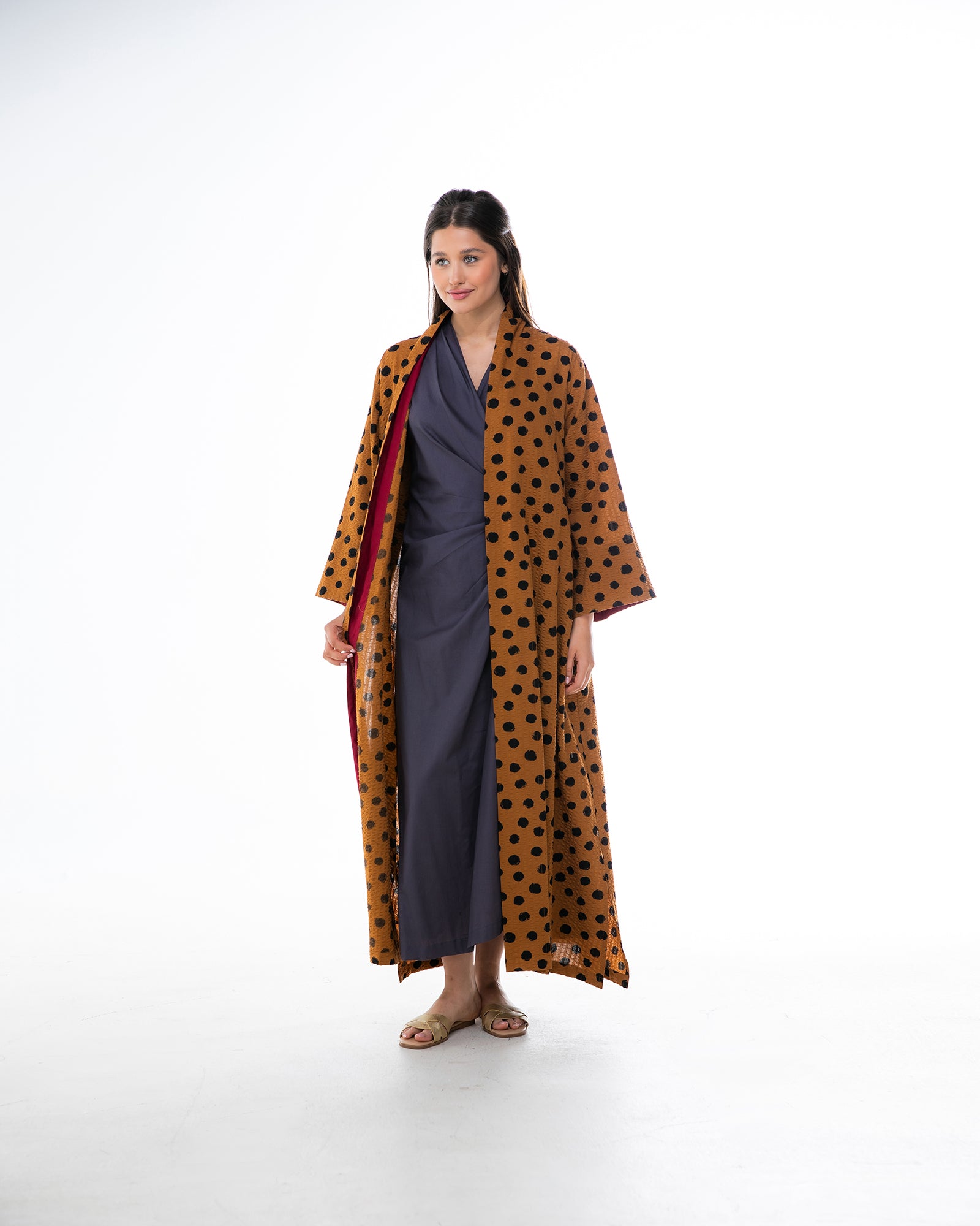 Confetti - Polka Dot Crinkle  Abaya