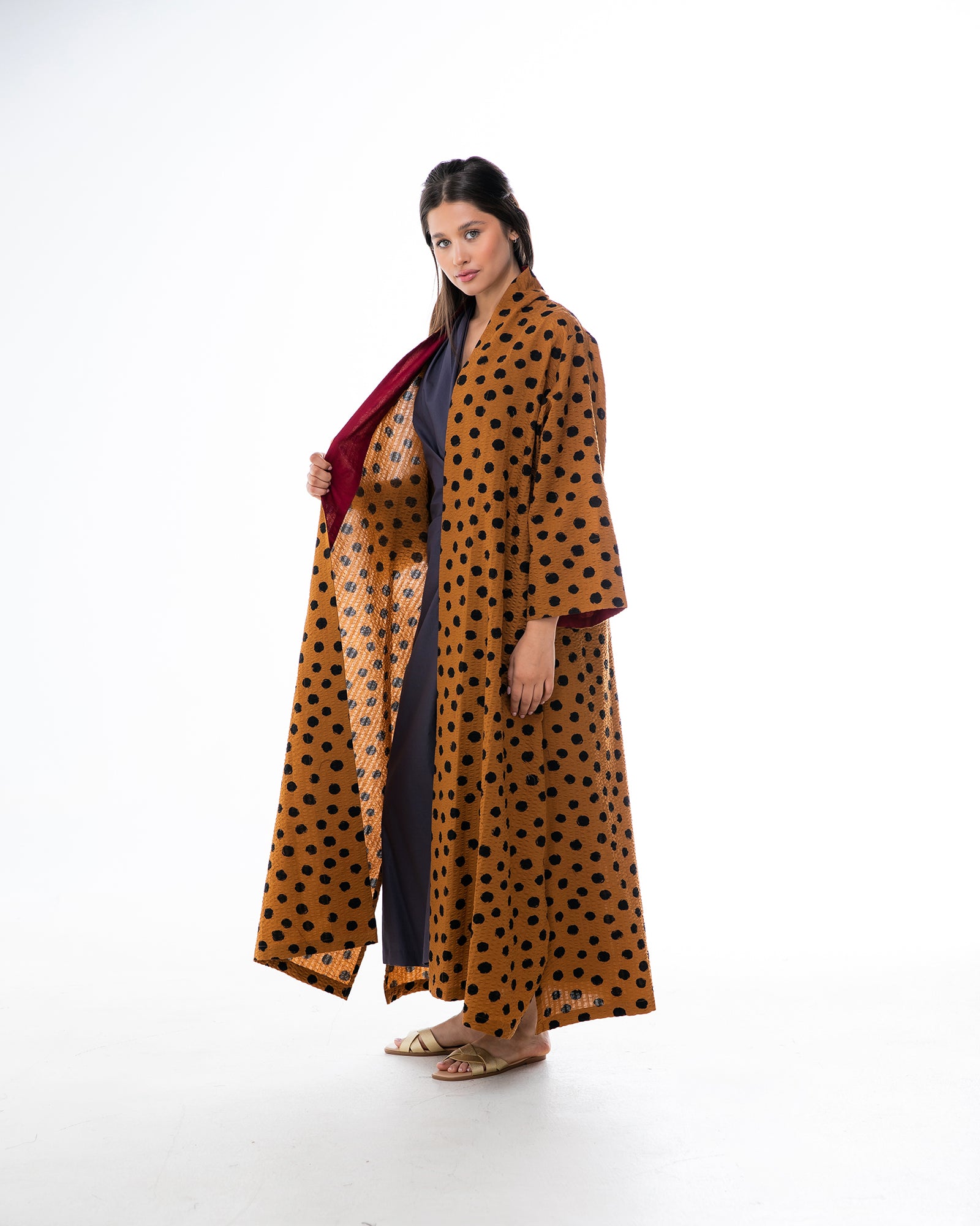 Confetti - Polka Dot Crinkle  Abaya