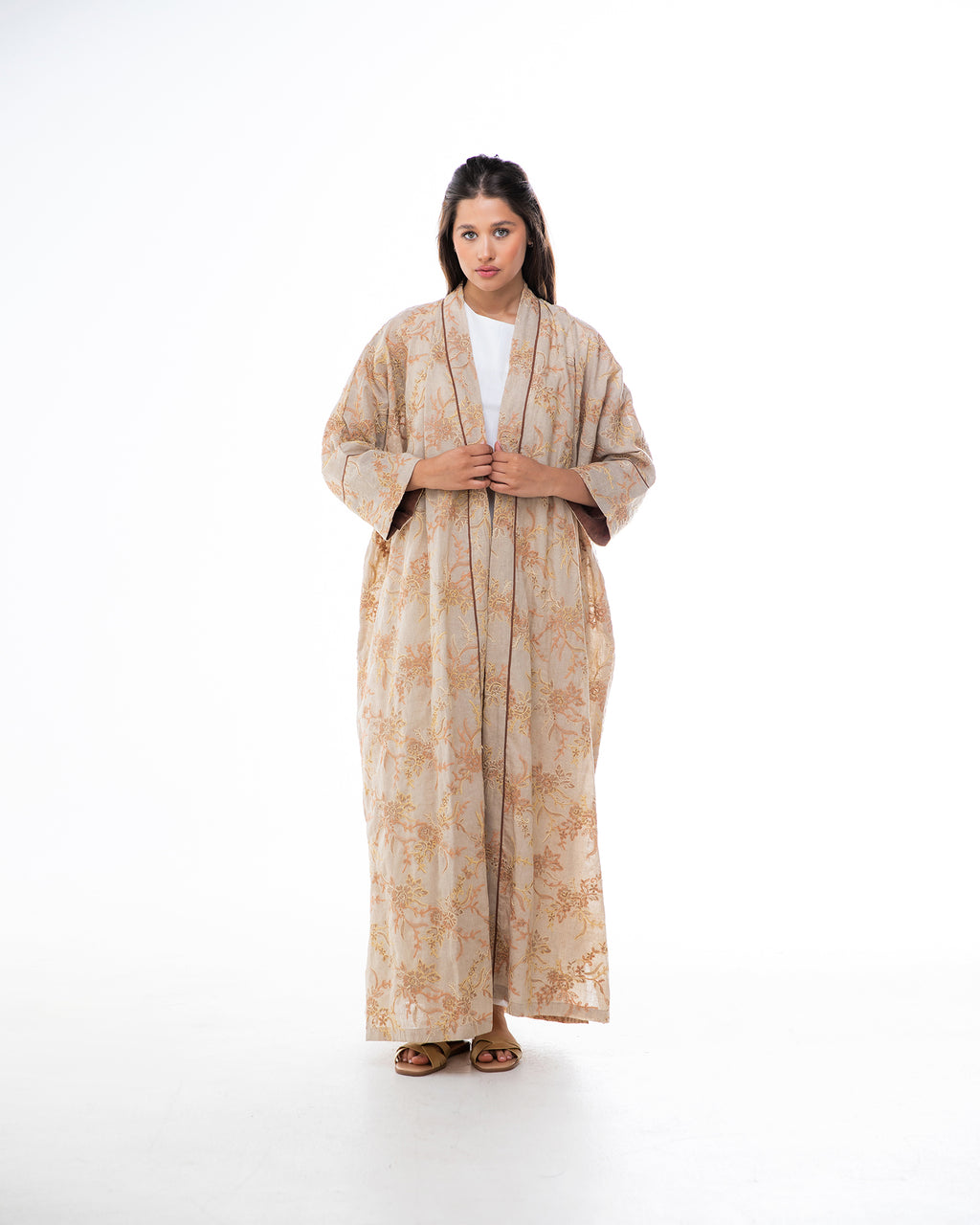 Element – Embroidered Linen Bisht Abaya