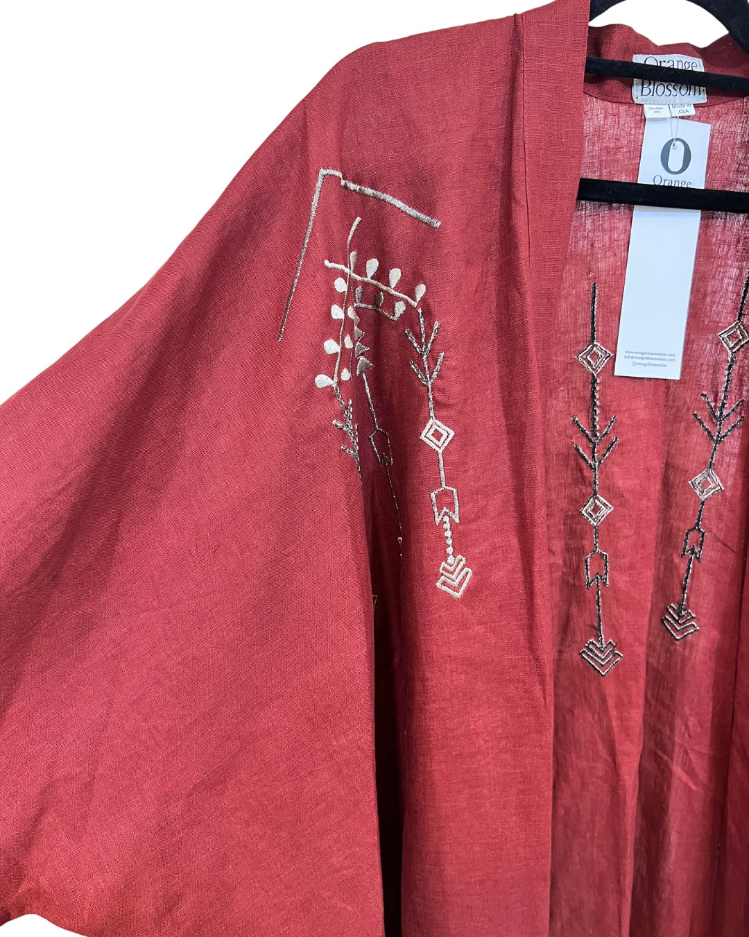 Antalya - Linen Kaftan with Embroidery
