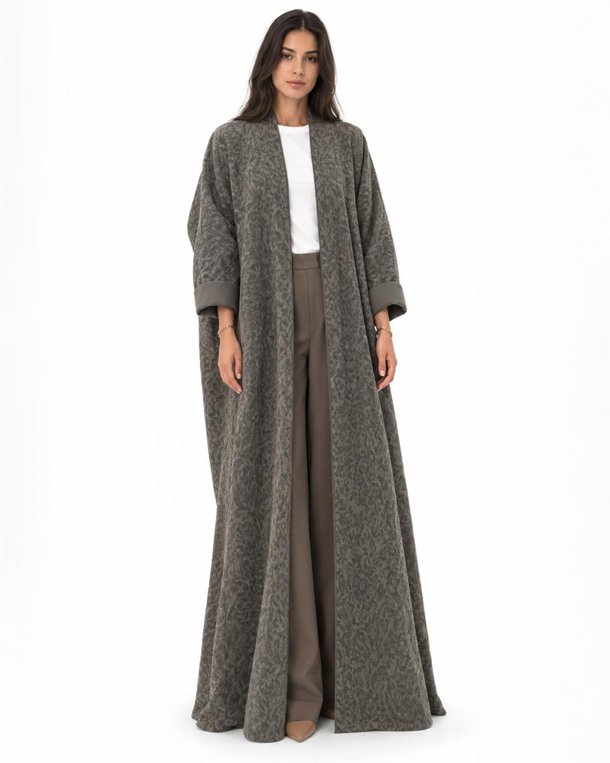 Sunset – Crinkle Viscose Linen Bisht Abaya