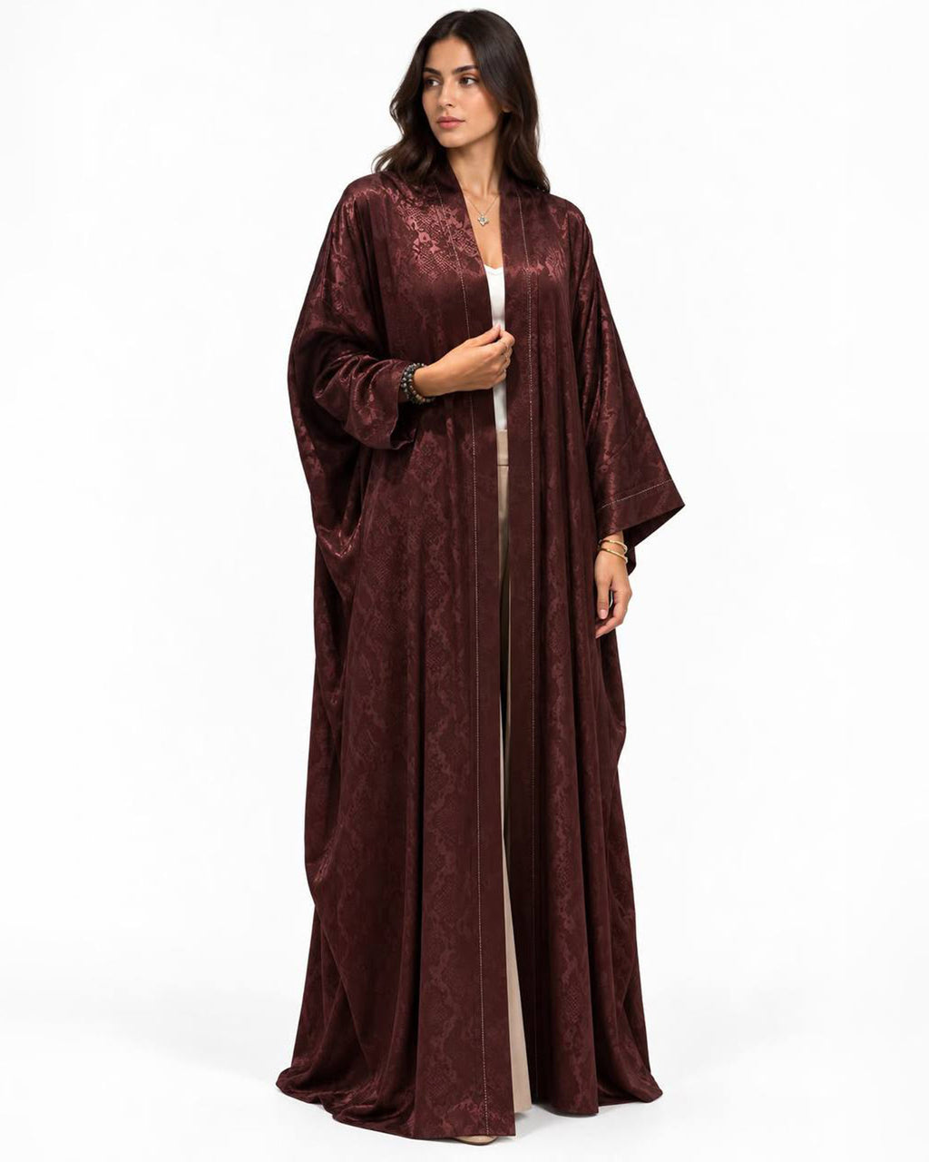 Copper – Snake Print Half Bisht Abaya