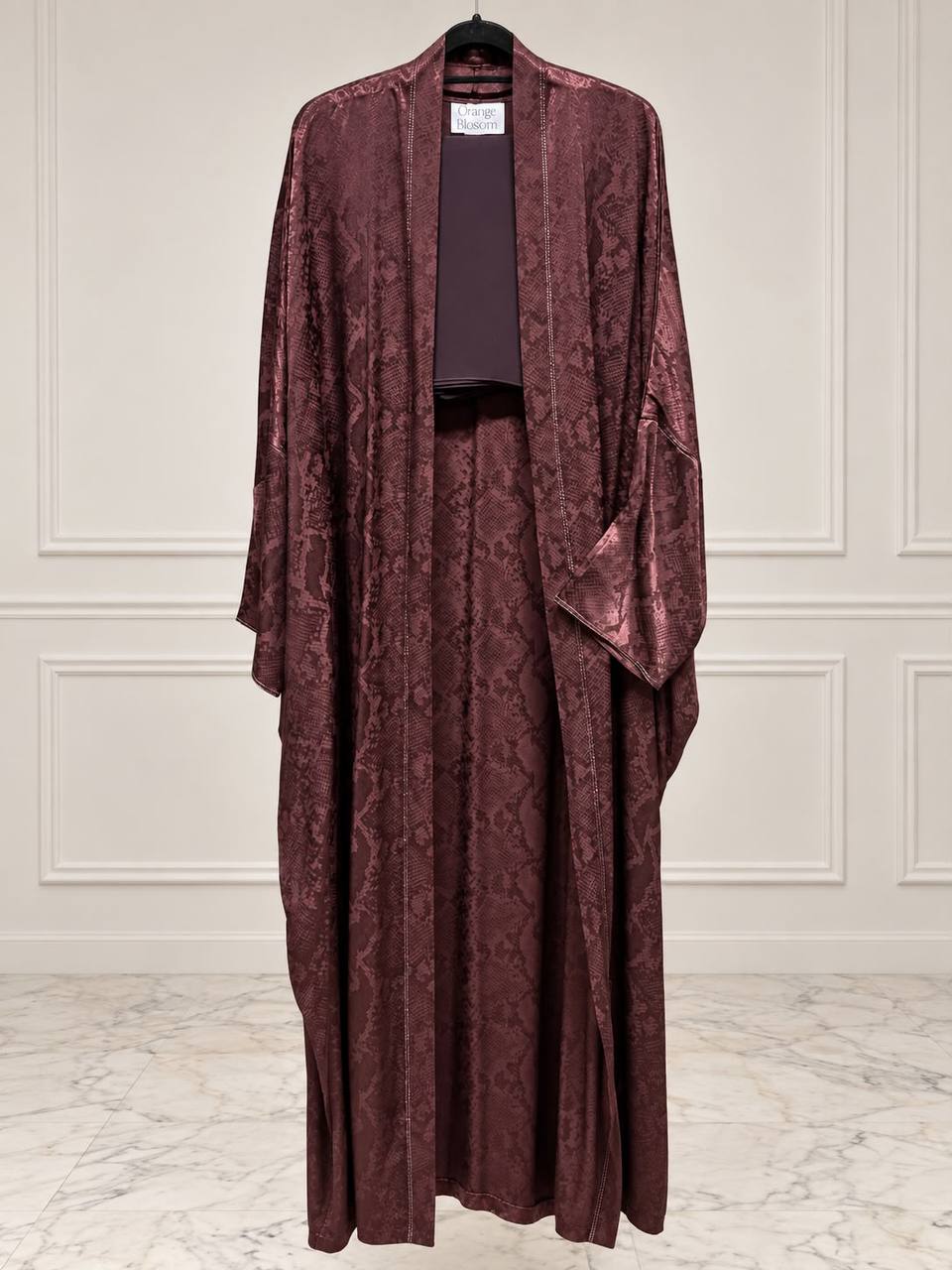 Copper – Snake Print Half Bisht Abaya