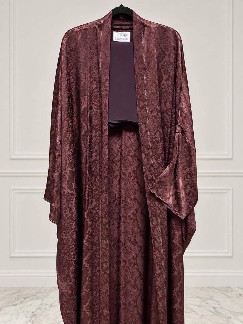 Copper – Snake Print Half Bisht Abaya